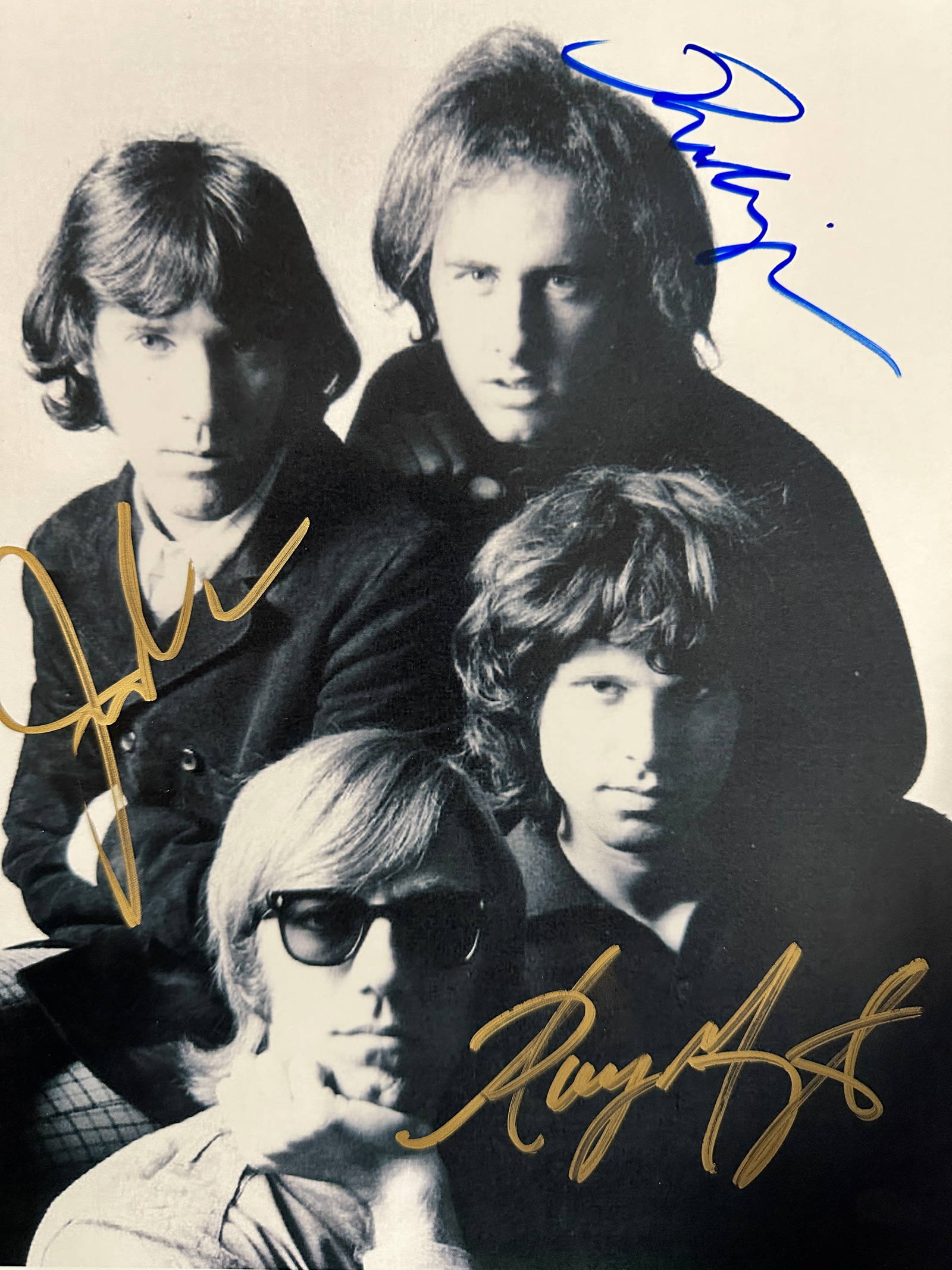 The Doors Autographed 8x10 Ray Manzarek Robby Kreiger John Densmore Auction