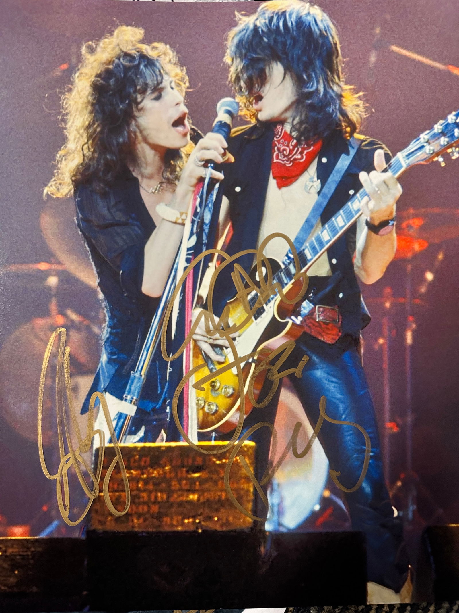 Joe Perry Steven Tyler AUTOGRAPHED 8X10 (1 of 2)