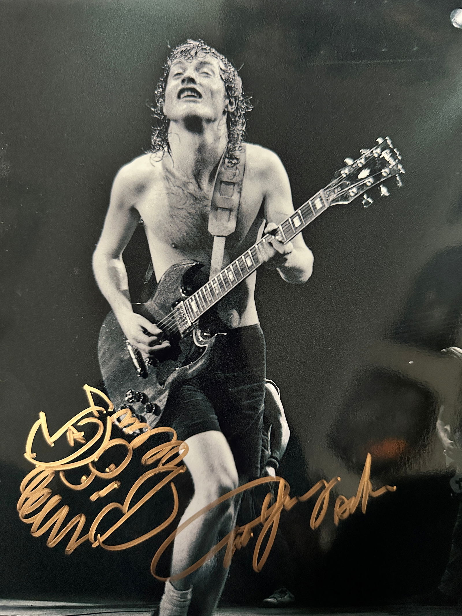 Angus Young Autographed 8x10 w/Sketch (1 of 2)