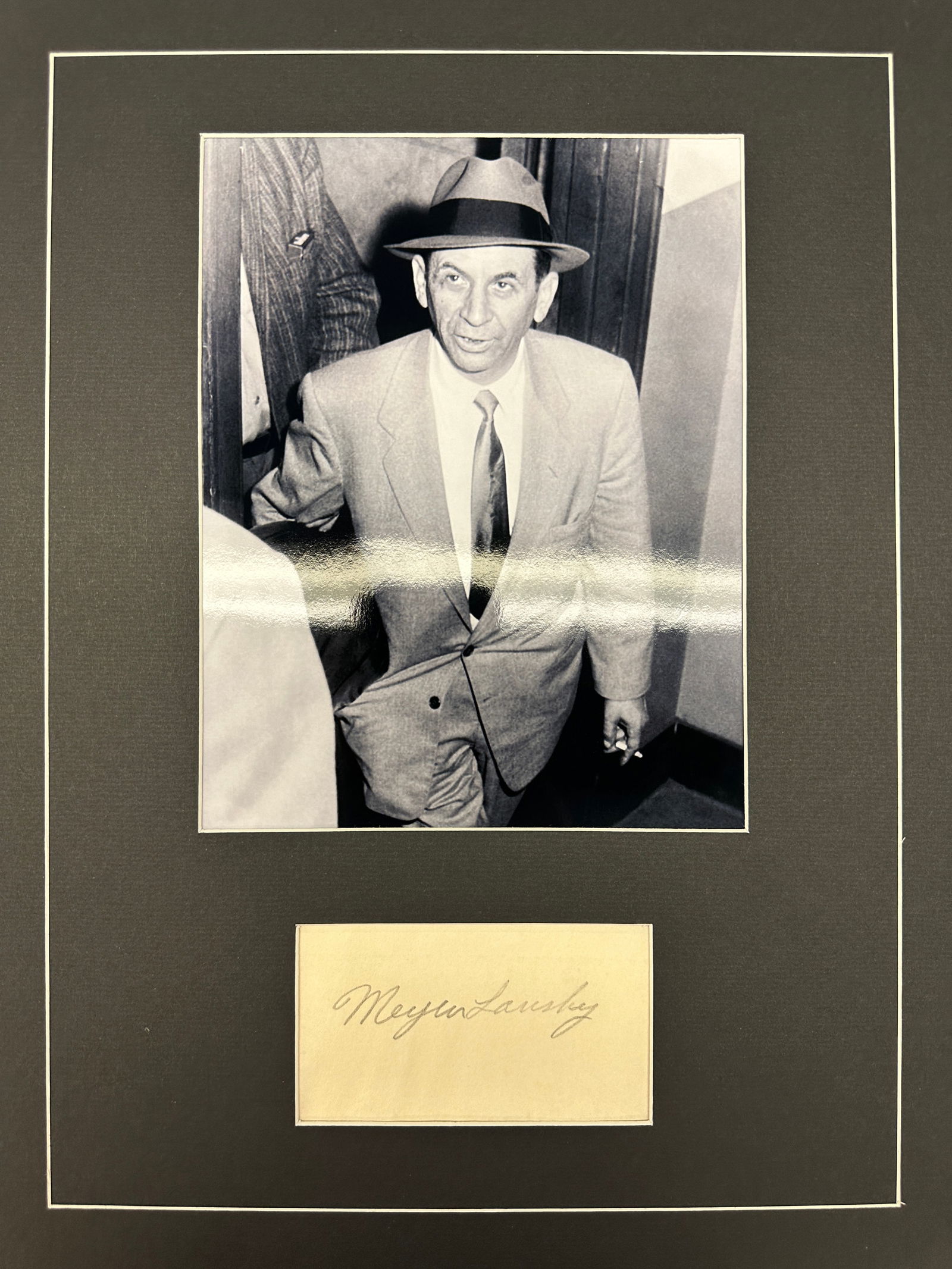 Meyer Lansky Autographed Display (1 of 1)