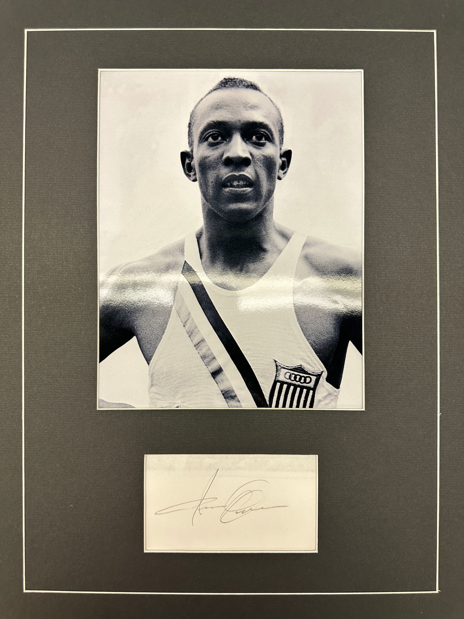 Jesse Owens Autographed Display (1 of 1)