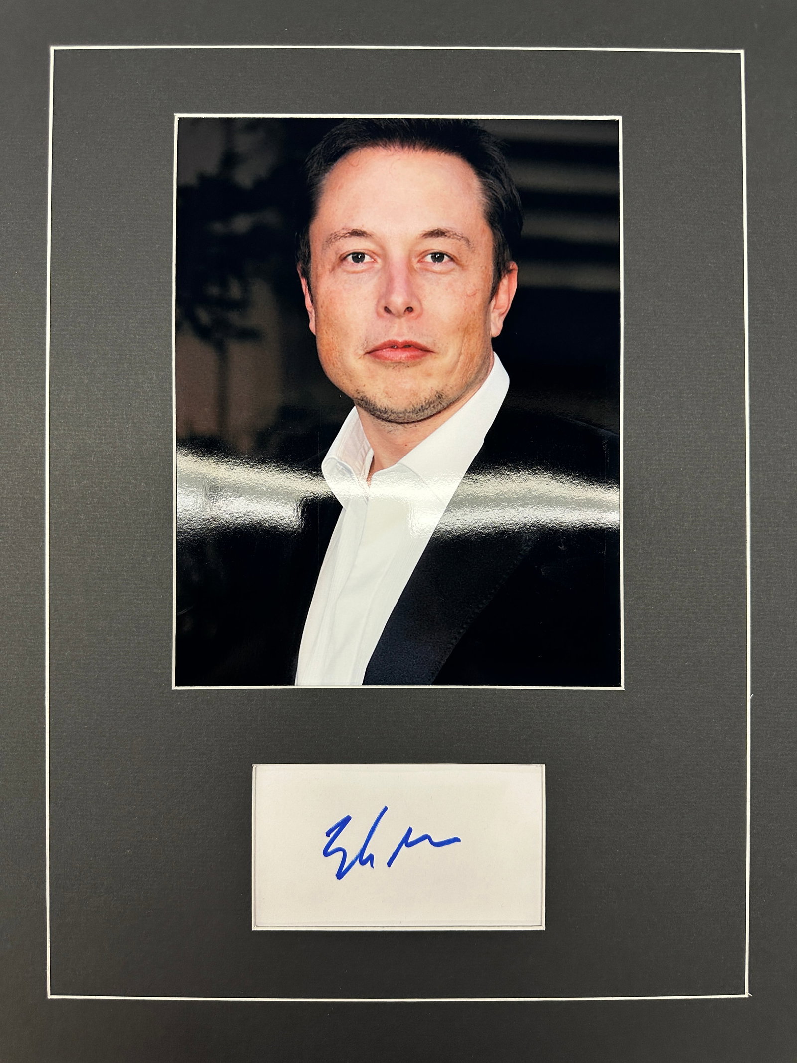 Elon Musk Autographed Display (1 of 1)