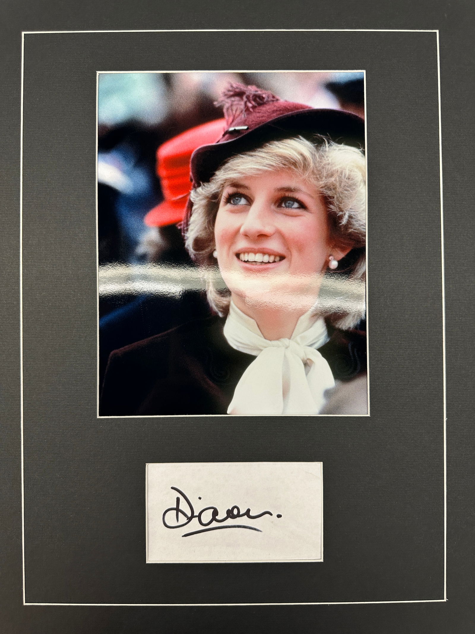 Princess Diana Autographed Display (1 of 1)