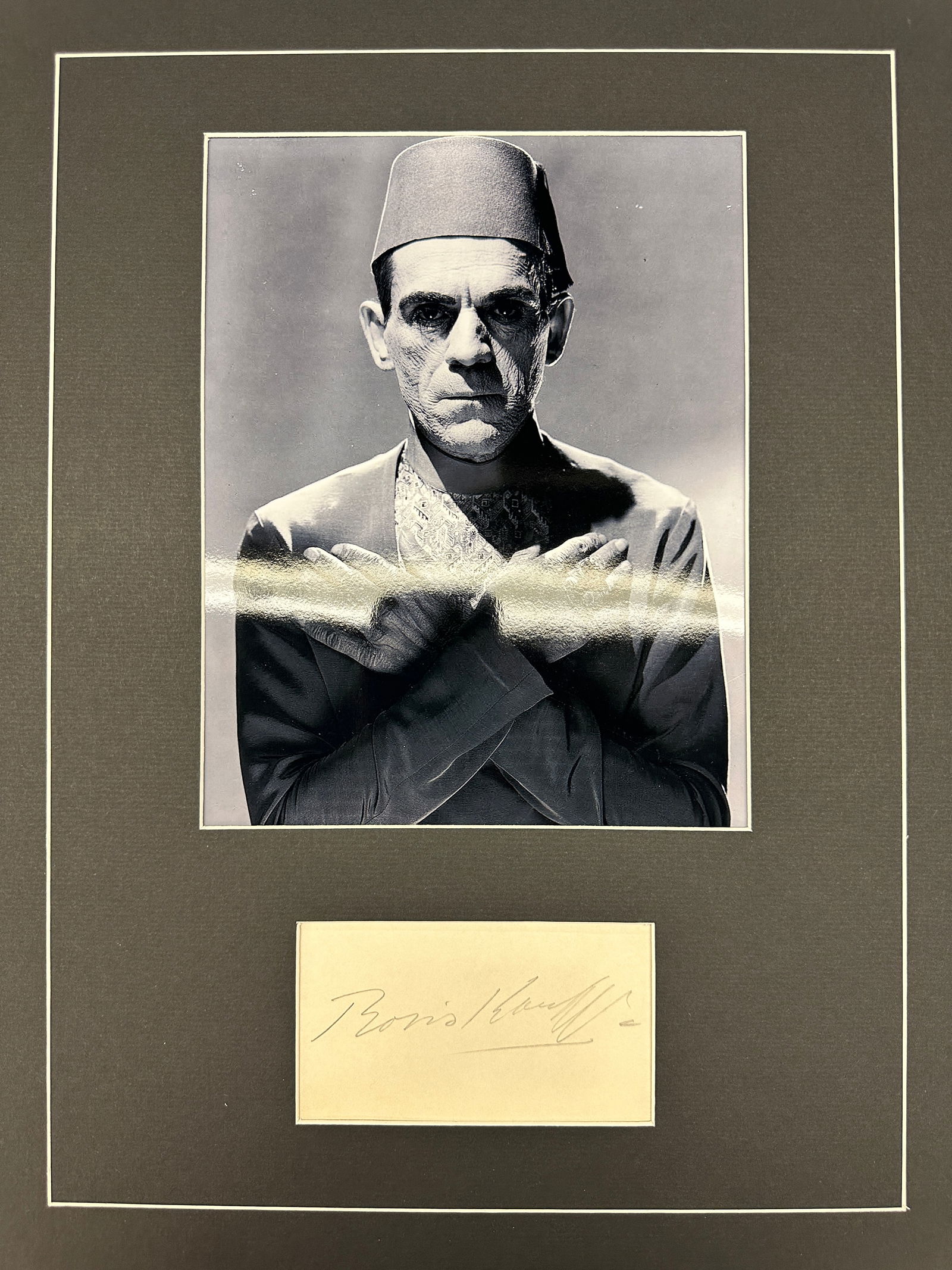Boris Karloff Autographed Display (1 of 1)