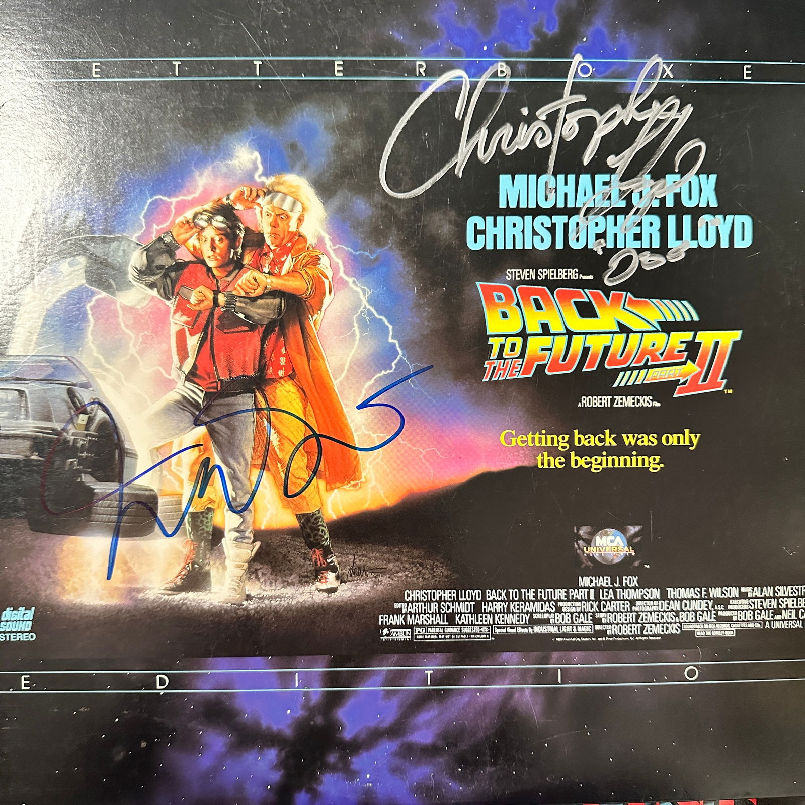 Michael J. Fox Christopher Lloyd Autographed Laserdisc (1 of 1)