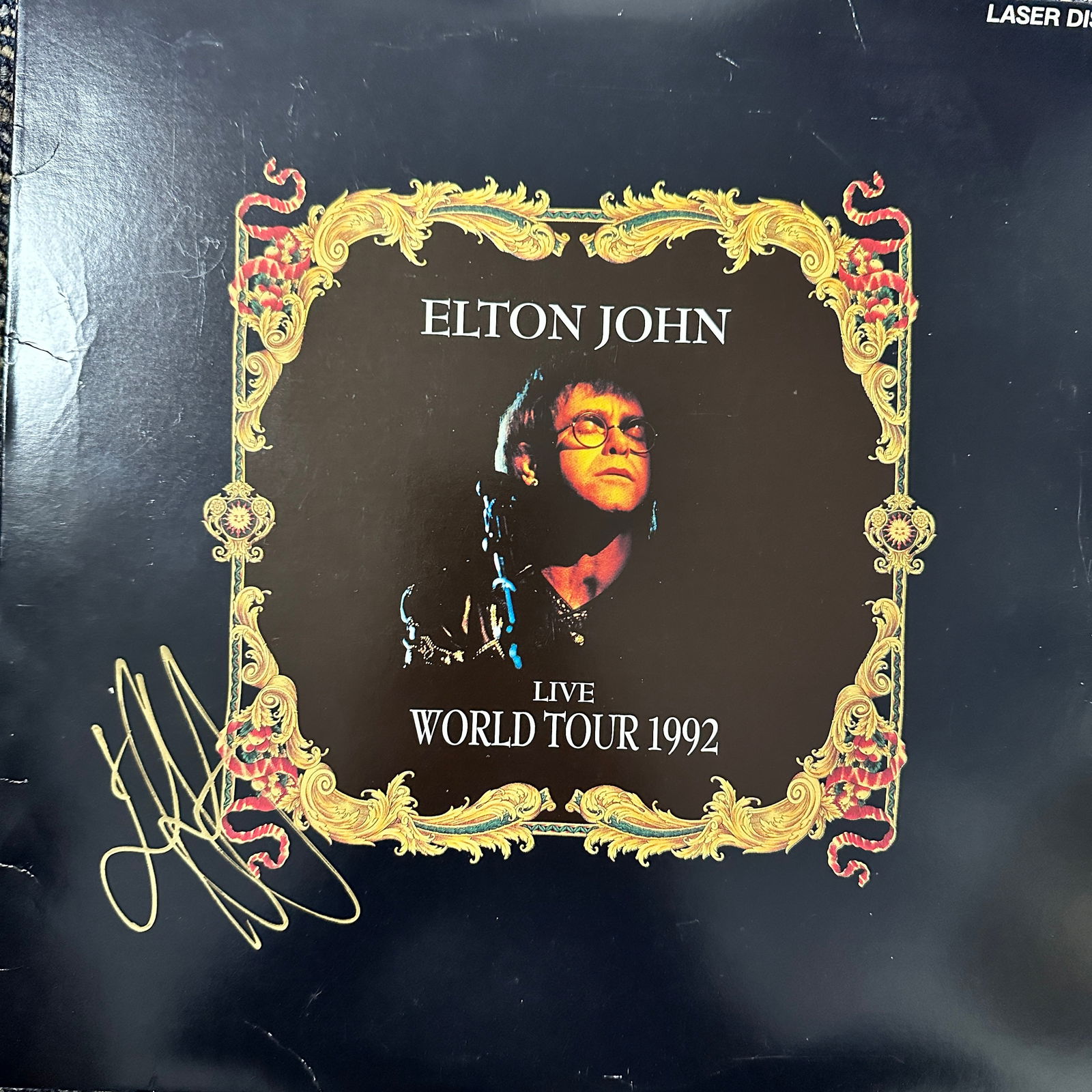 Elton John Autographed Laserdisc (1 of 1)