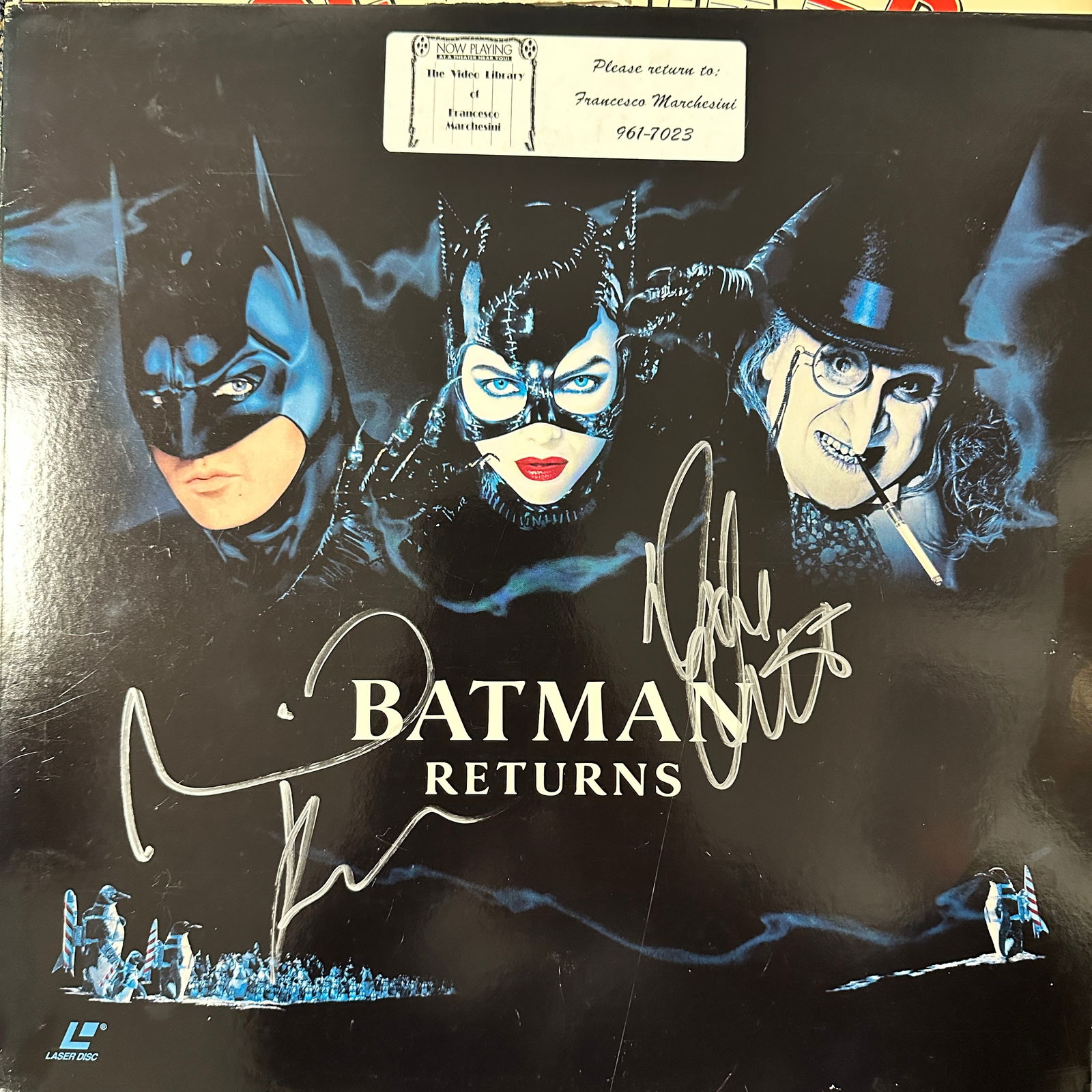 Michael Keaton Danny Devito Autographed Laserdisc (1 of 1)