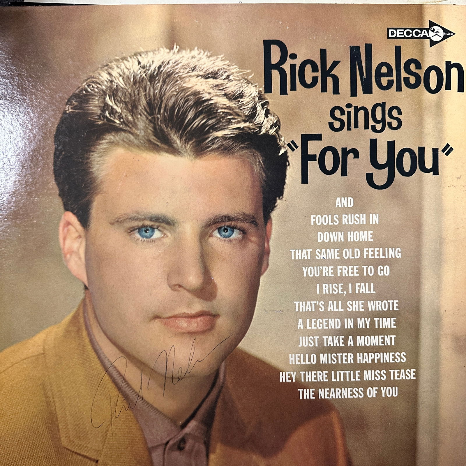 Ricky Nelson Autographed Album (1 of 1)