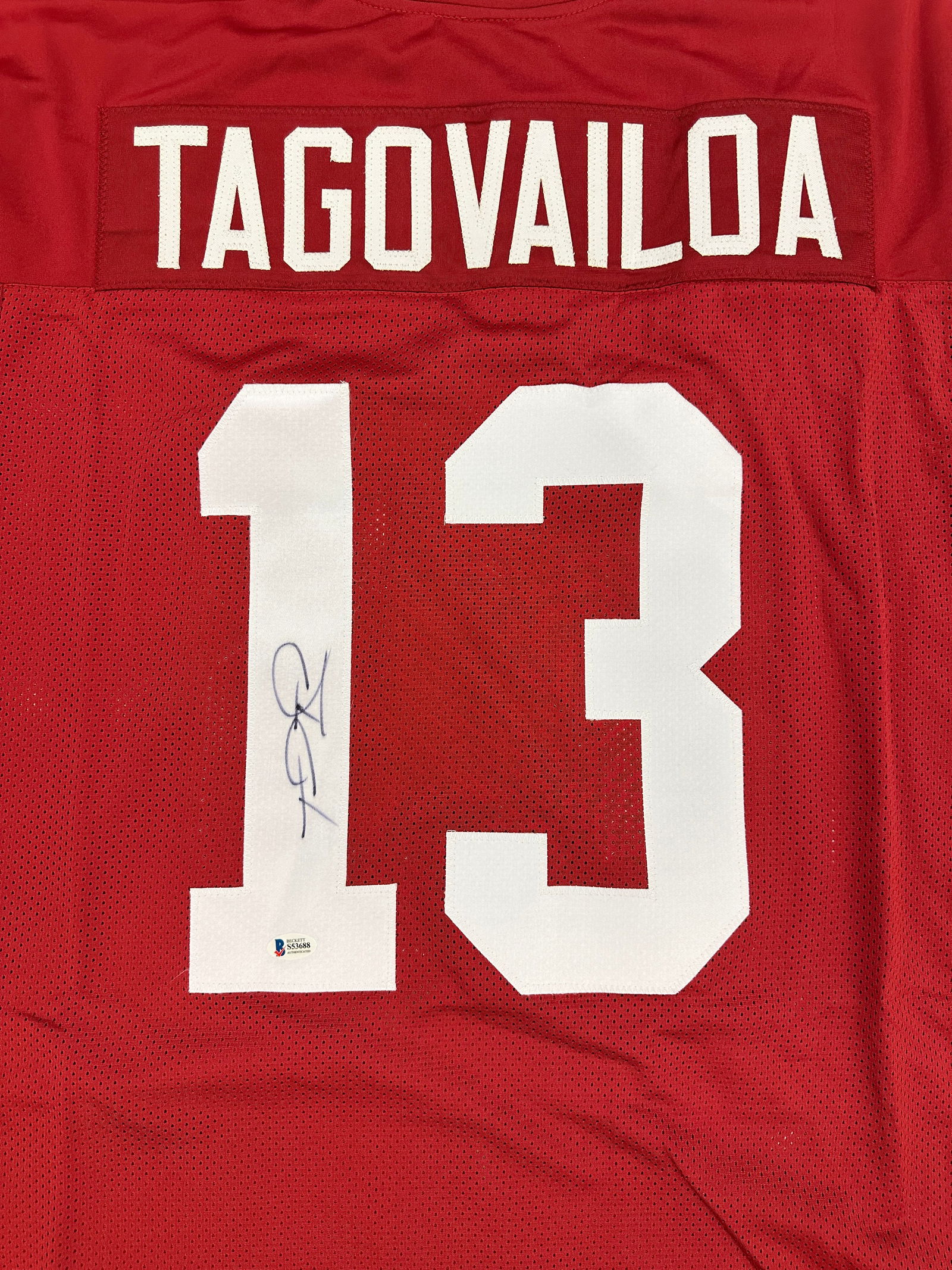 Tua Tagovailoa Autographed Jersey: Displays are not framed, and can be framed for a cost. Framed items will state they are framed in the name of the item. All signed items come with a COA. All items now come with a 3rd Party COA from P