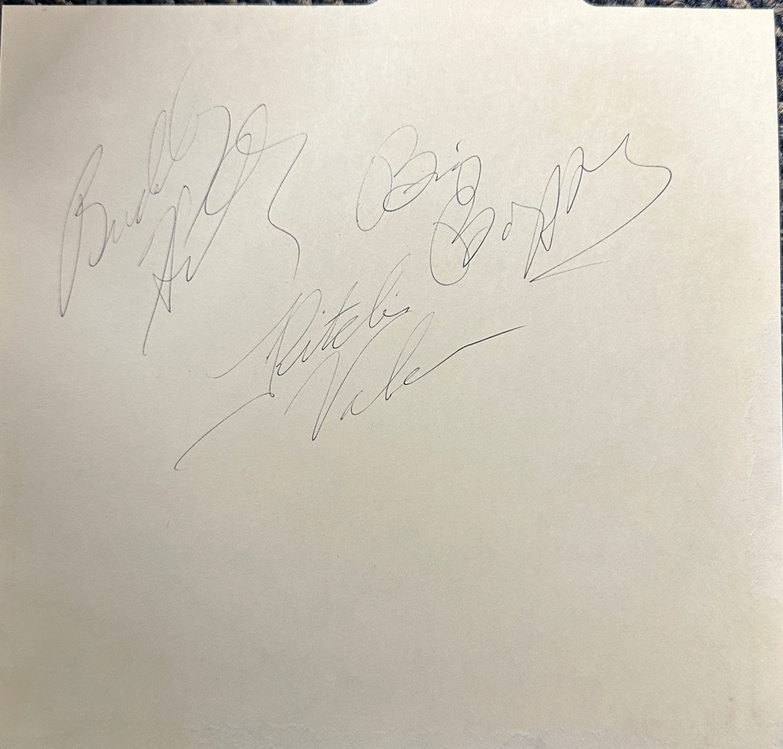Buddy Holly Valens Bopper Autographed Page (1 of 1)