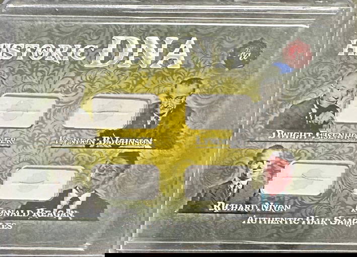 Eisenhower Johnson Reagan Nixon Hair Card