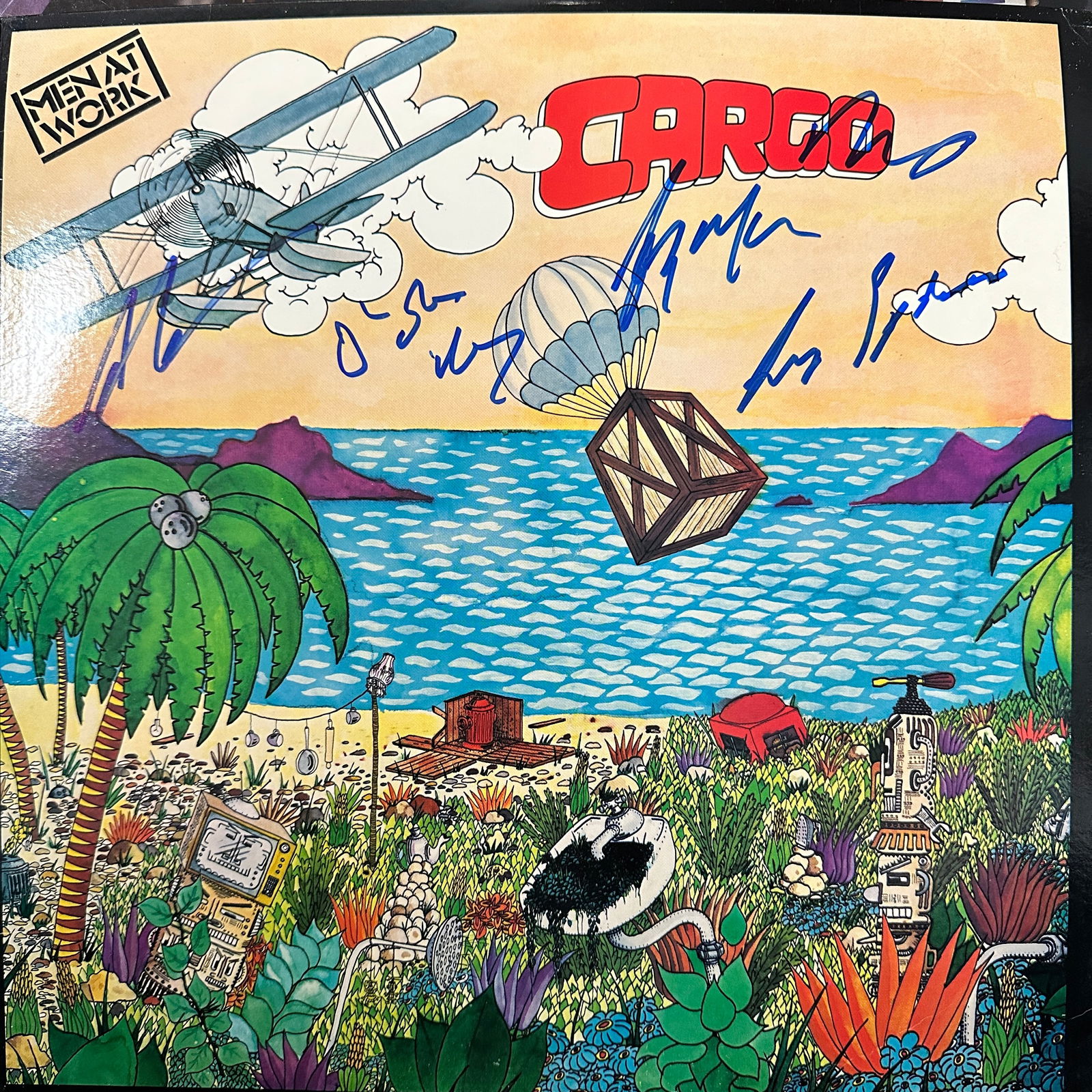 Men at Work Autographed ALBUM All Members (1 of 1)