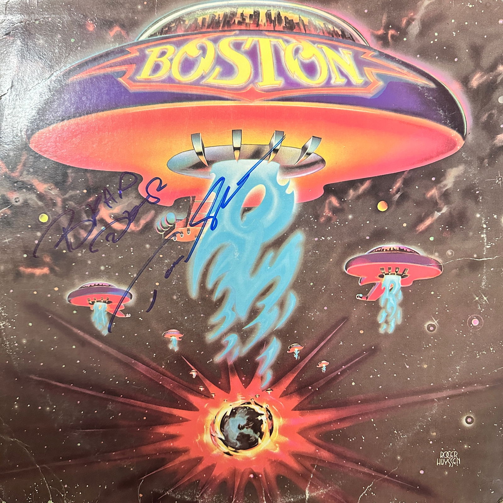 Brad Delp Tom Scholz Autographed ALBUM: Displays are not framed, and can be framed for a cost. Framed items will state they are framed in the name of the item. All signed items come with a COA. All items now come with a 3rd Party COA from P