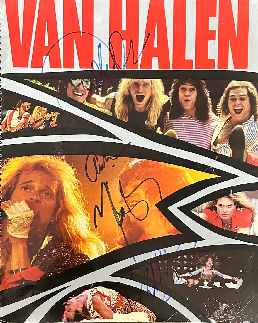 Van Halen Autographed Book All 4 (1 of 1)