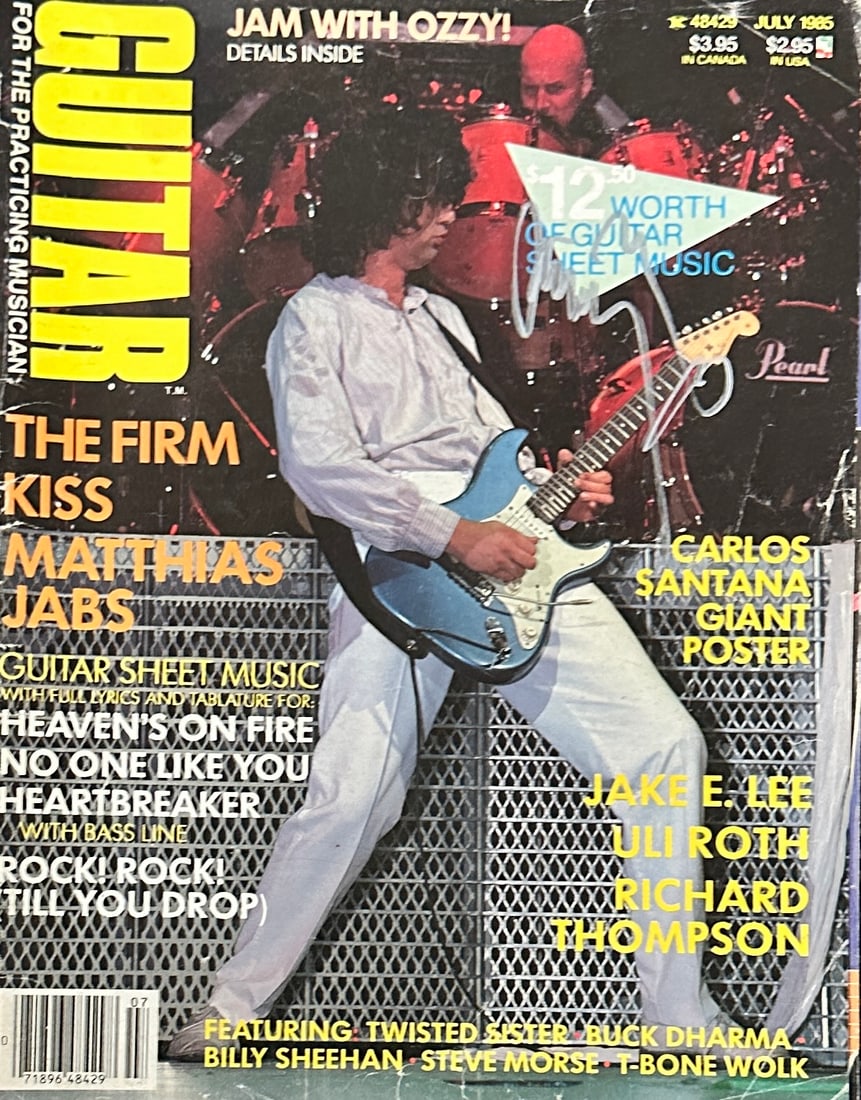 Jimmy PAGE Autographed Magazine: Displays are not framed, and can be framed for a cost. Framed items will state they are framed in the name of the item. All signed items come with a COA. All items now come with a 3rd Party COA from P