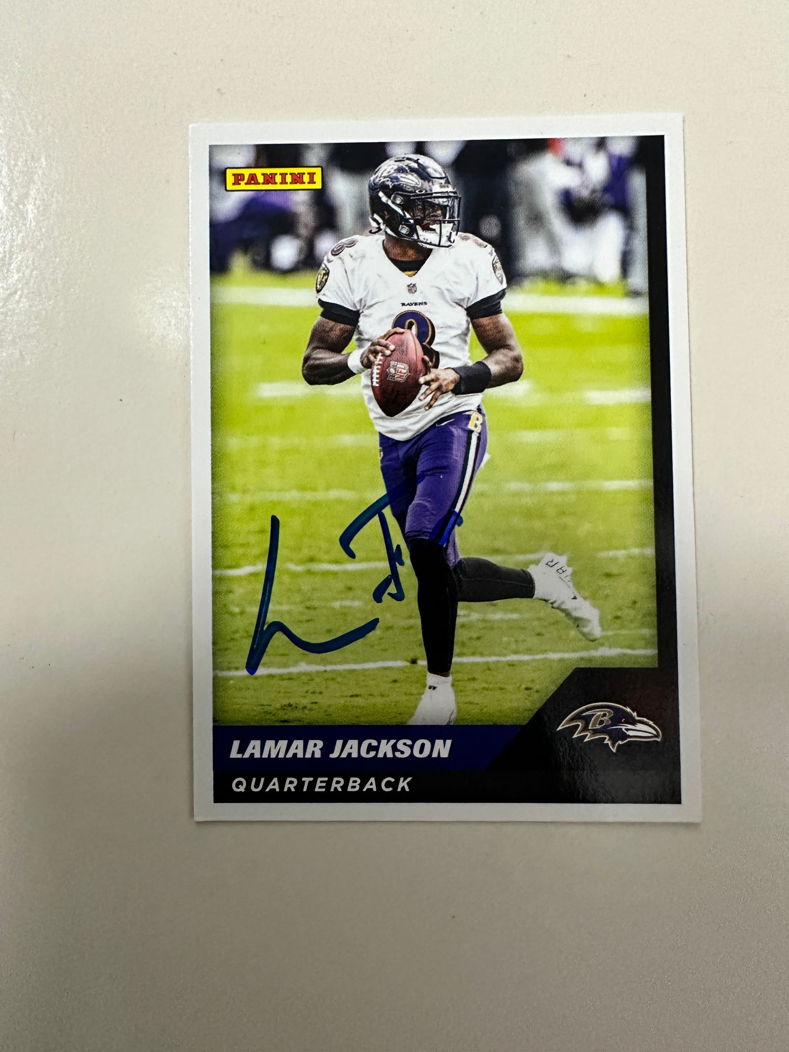 Lamar Jackson Autographed Card (1 of 1)