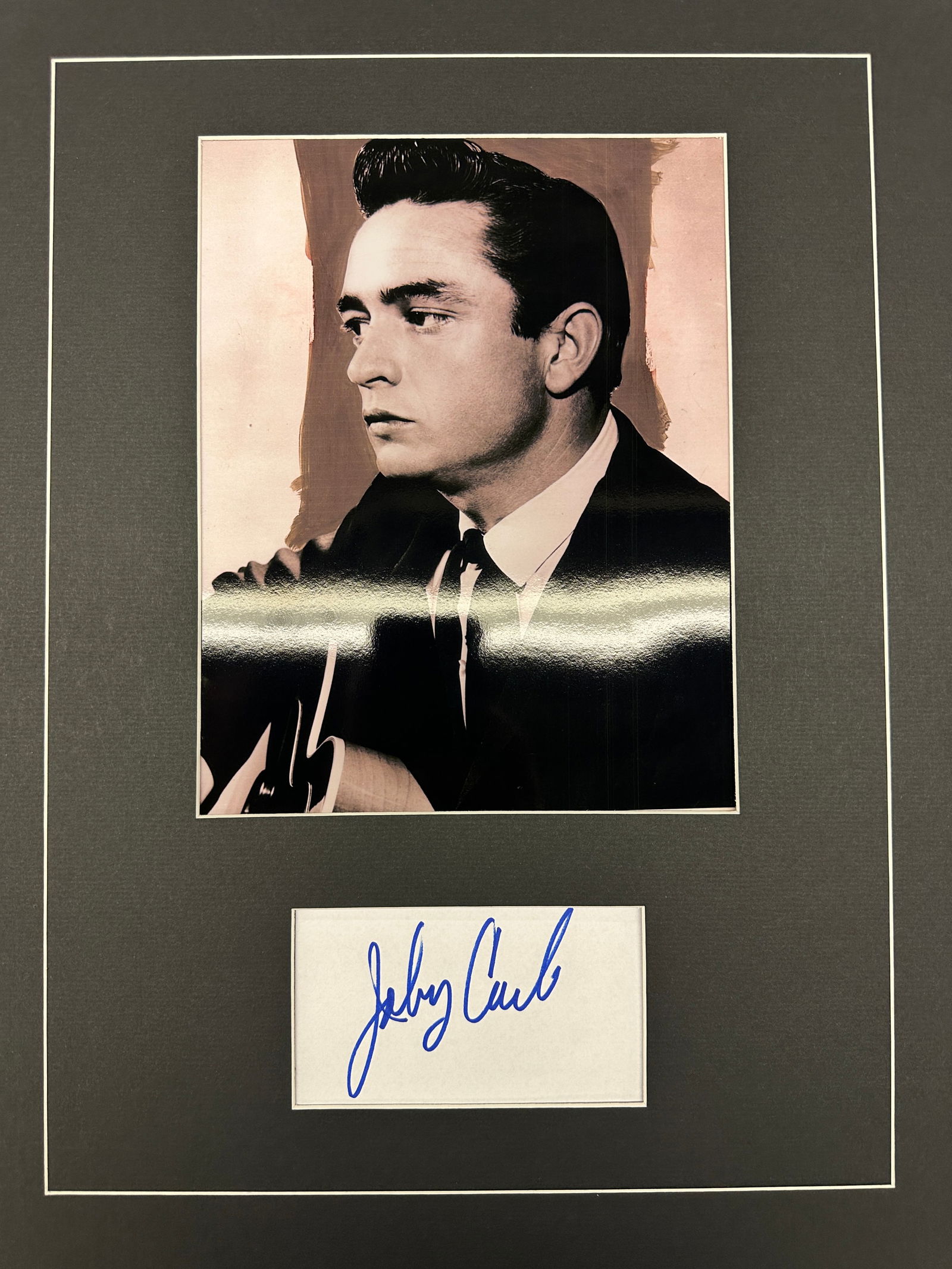 Johnny Cash Autographed Display (1 of 1)