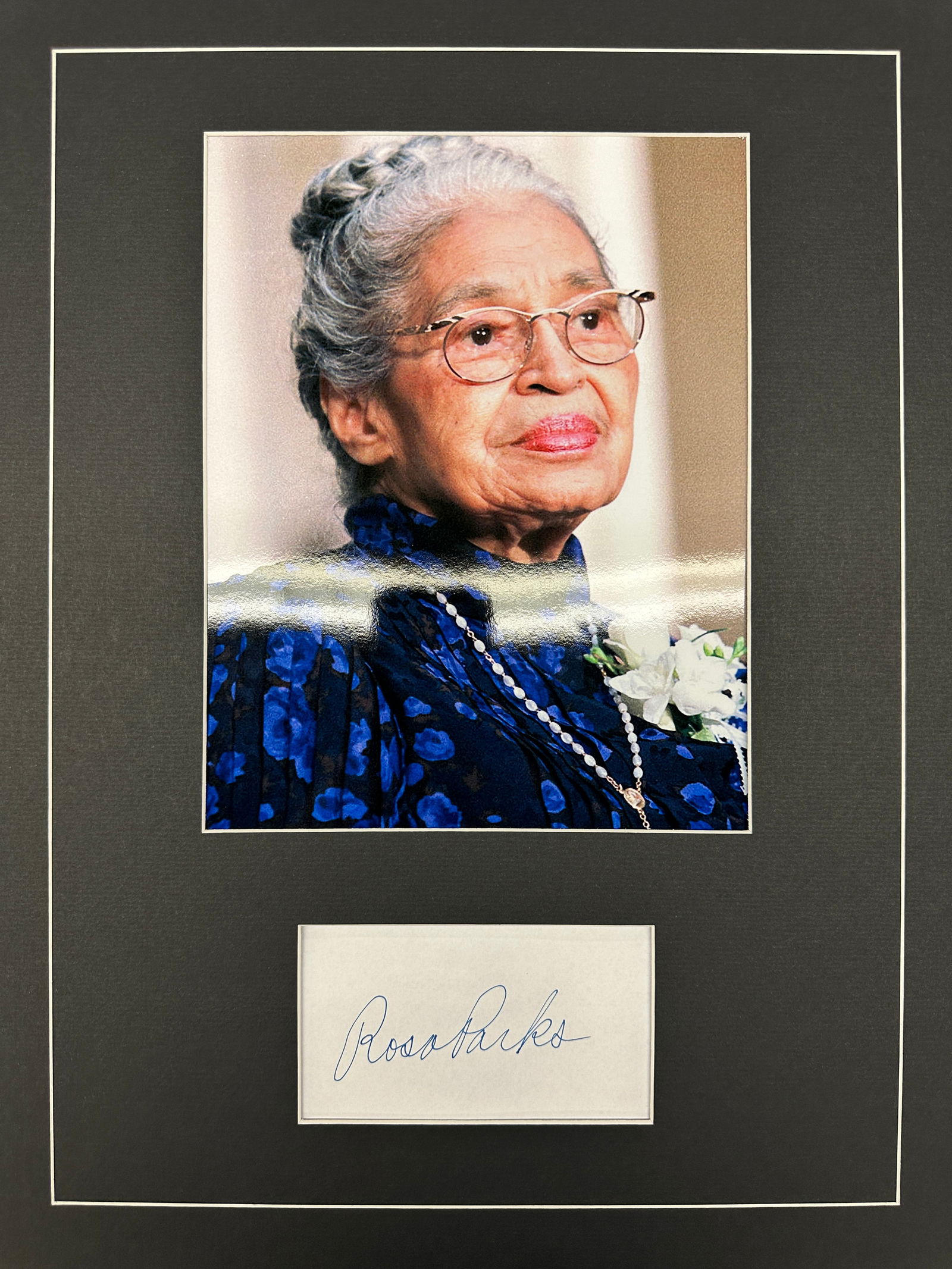 Rosa Parks Autographed Display (1 of 1)