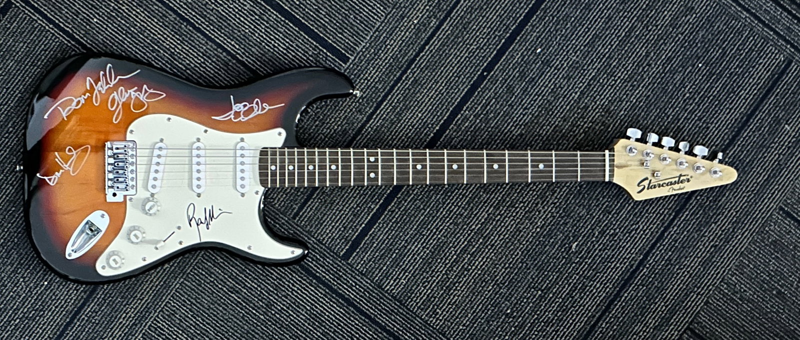 The Eagles Autographed Guitar All 5 (1 of 1)