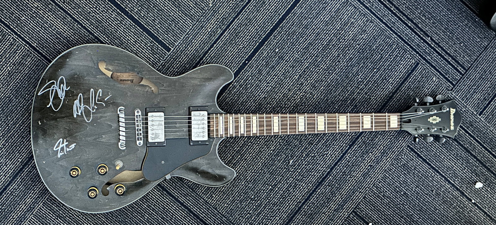 Rush Autographed Guitar ALL 3 (1 of 1)