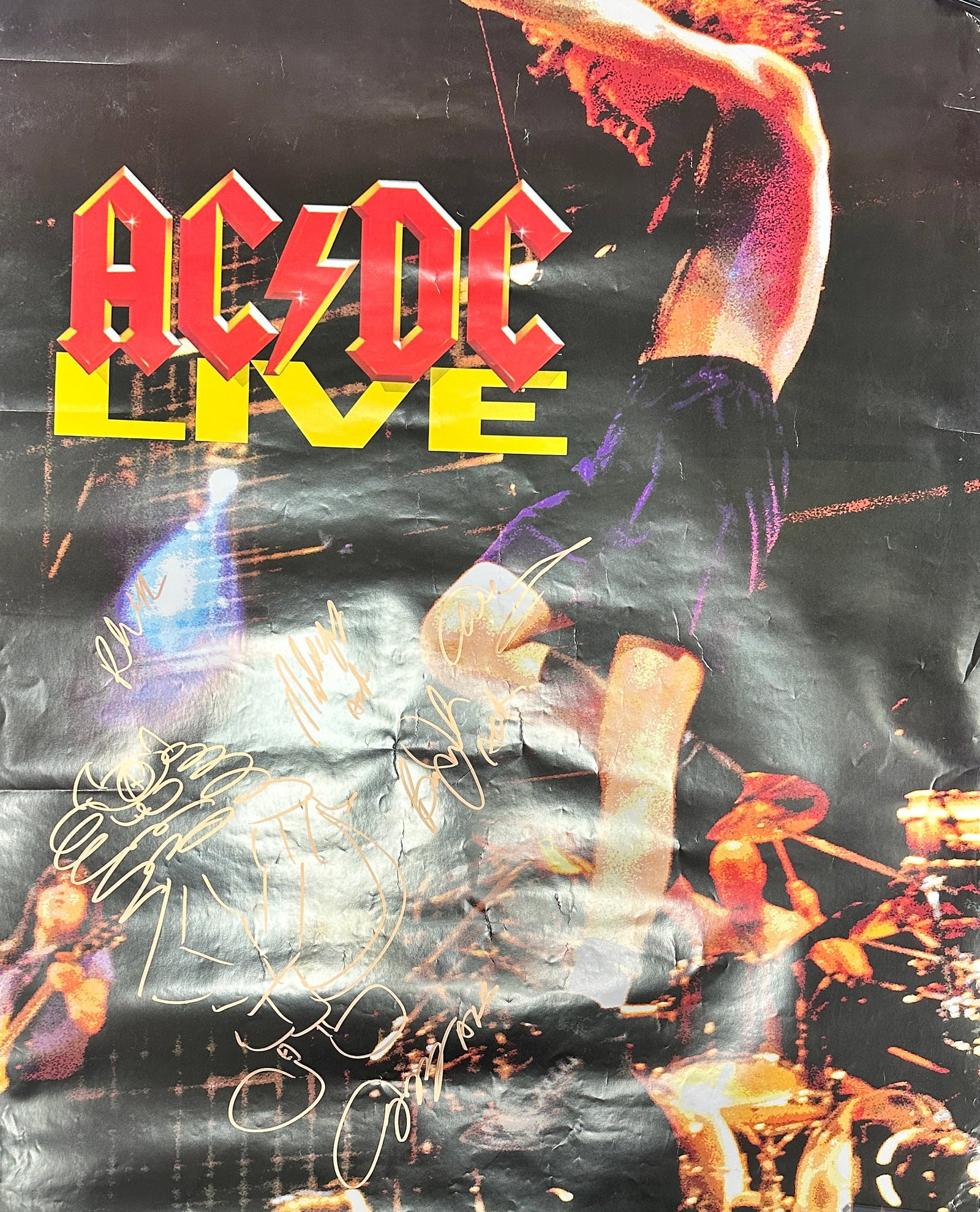 AC/DC Autographed Live Poster All 5 (1 of 1)