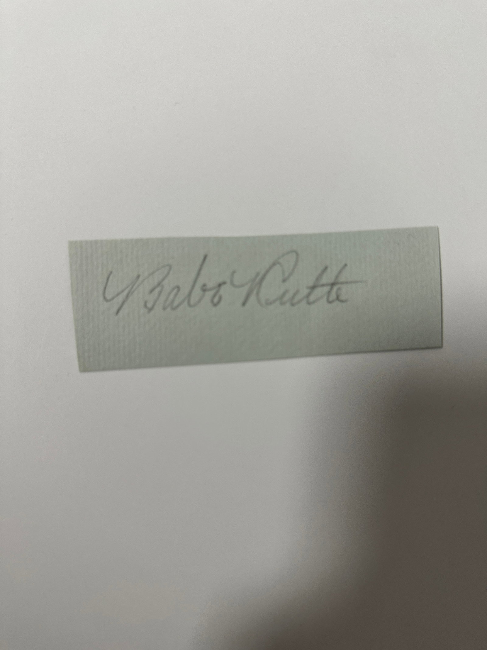 Babe Ruth Autographed Cut (1 of 1)