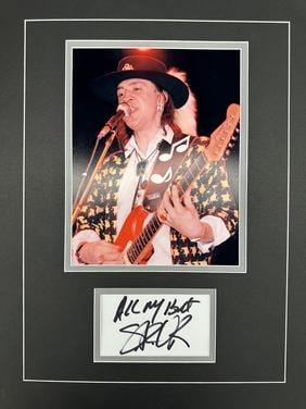 Stevie Ray Vaughan Autographed Display (1 of 1)
