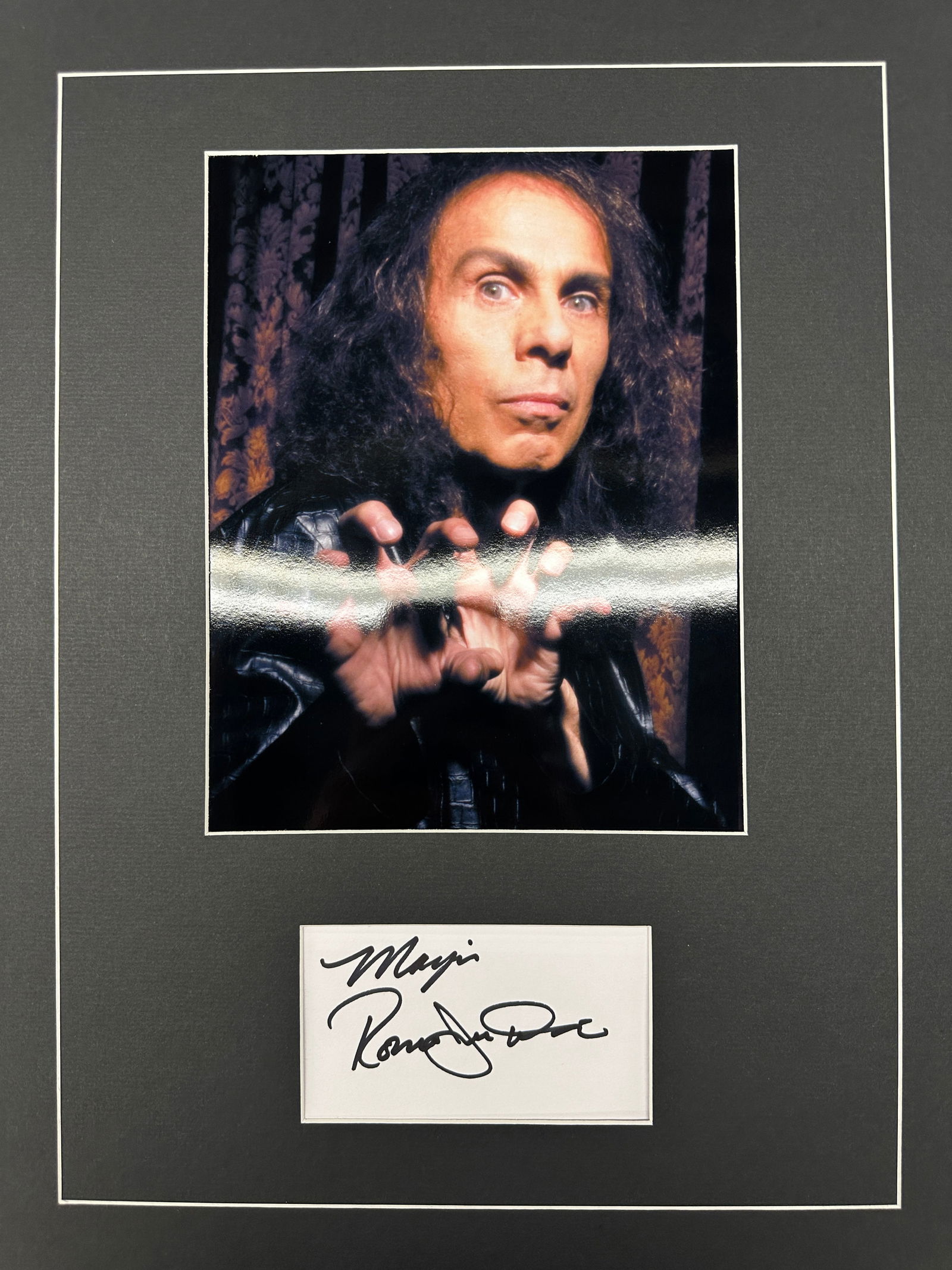 Ronnie James Dio Autographed Display (1 of 1)