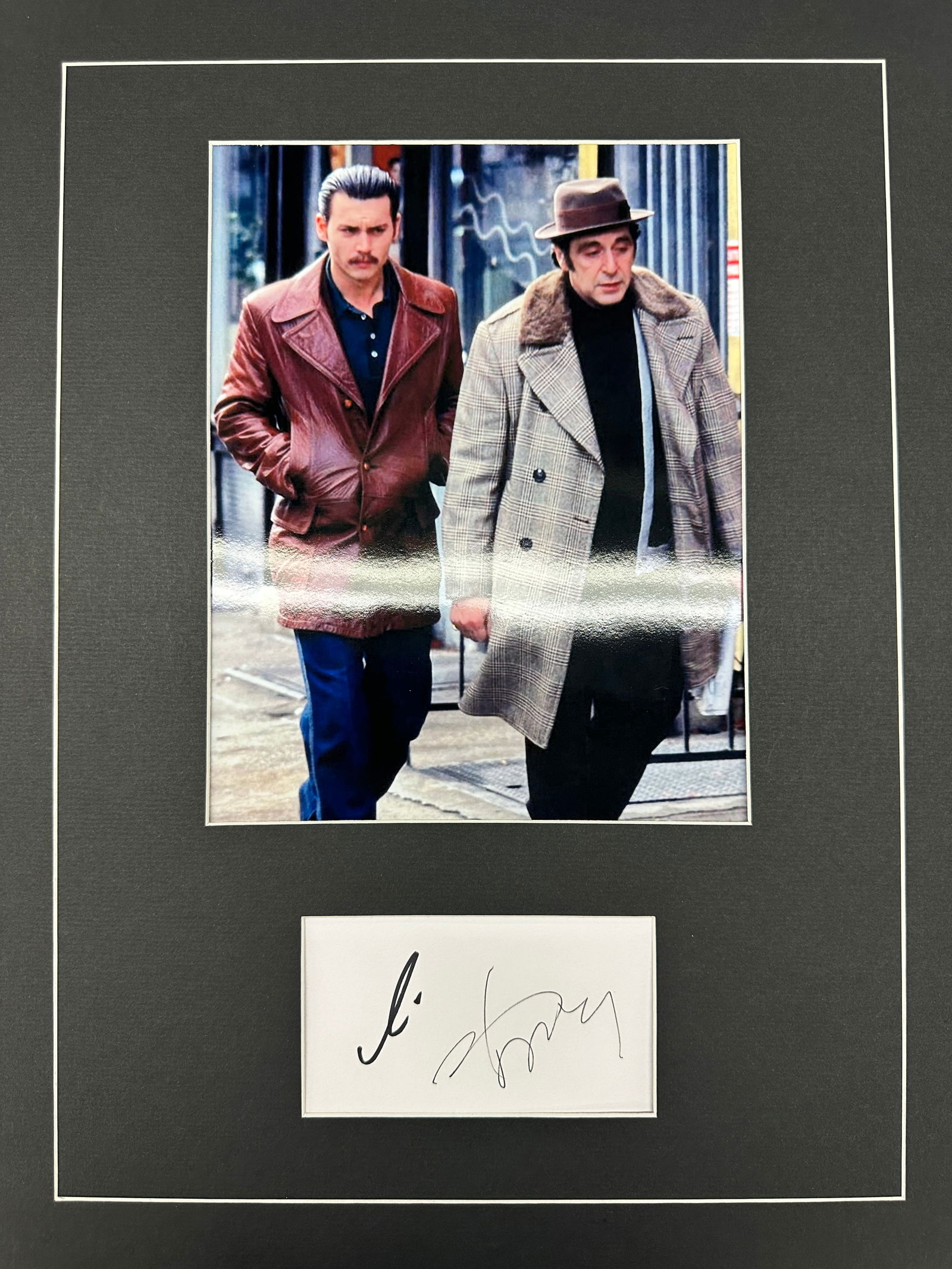 Al Pacino And Johnny Depp Autographed Display (1 of 1)