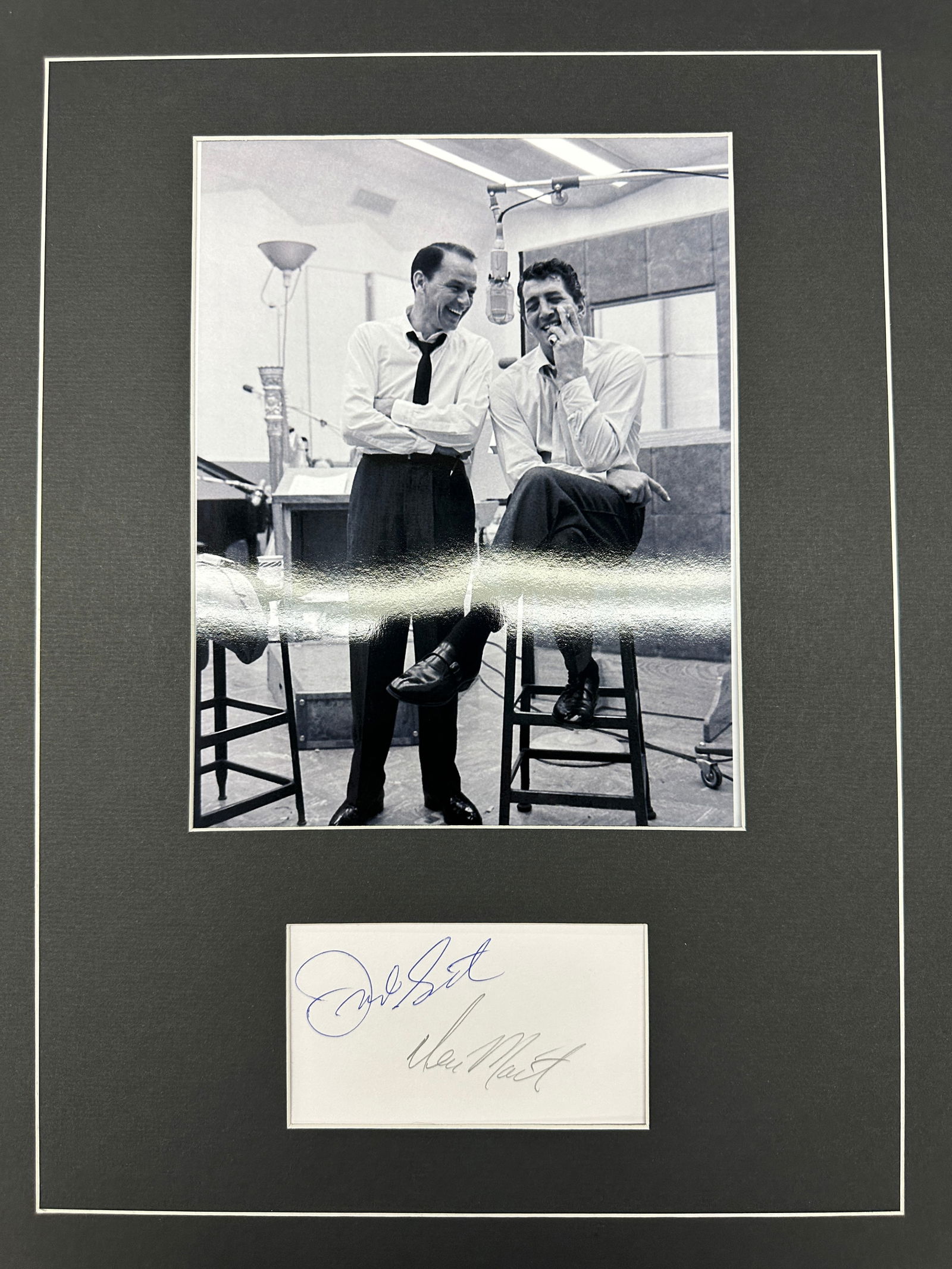 Frank Sinatra And Dean Martin Autographed Display (1 of 1)
