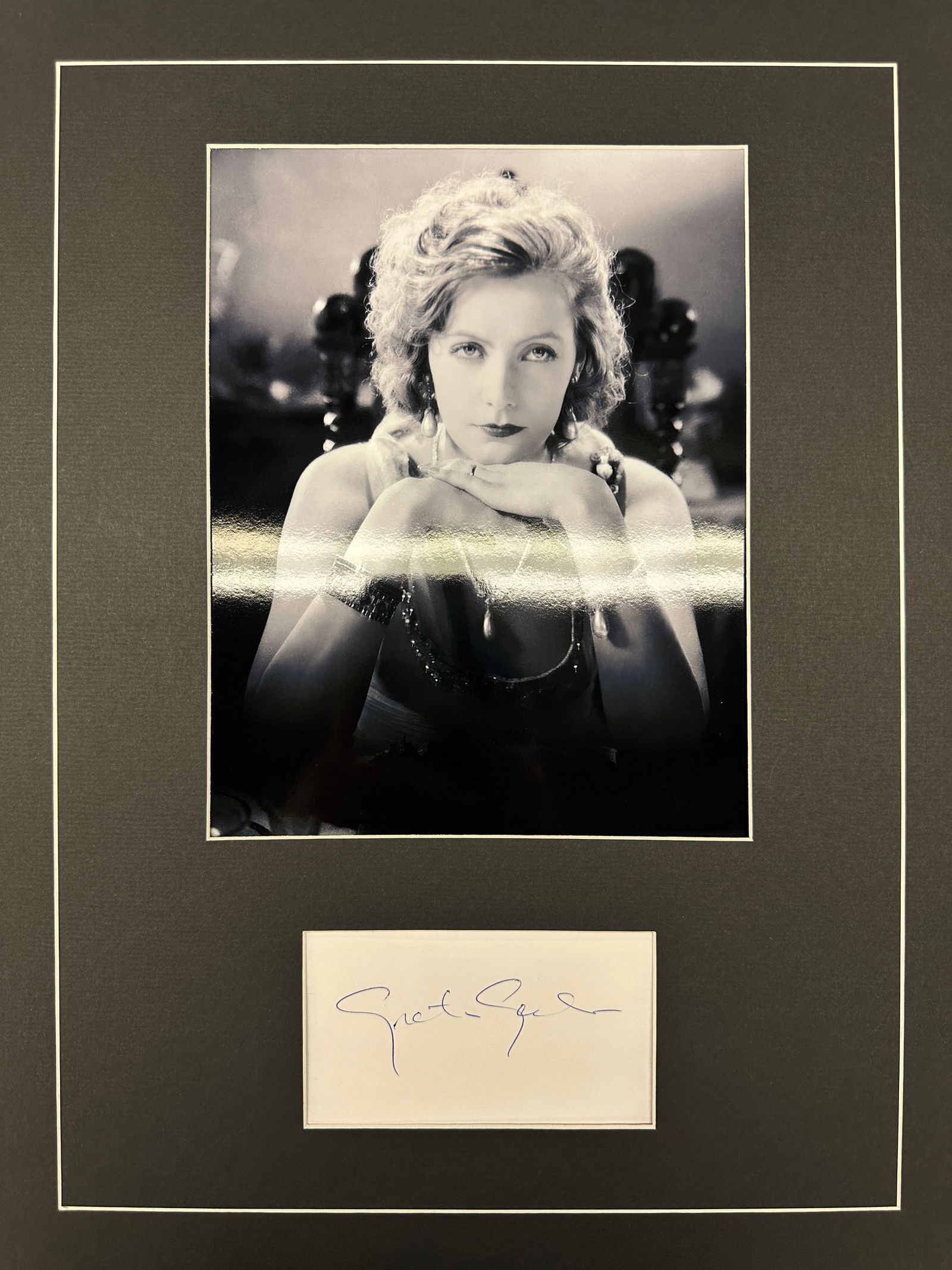 Greta Garbo Autographed Display (1 of 1)