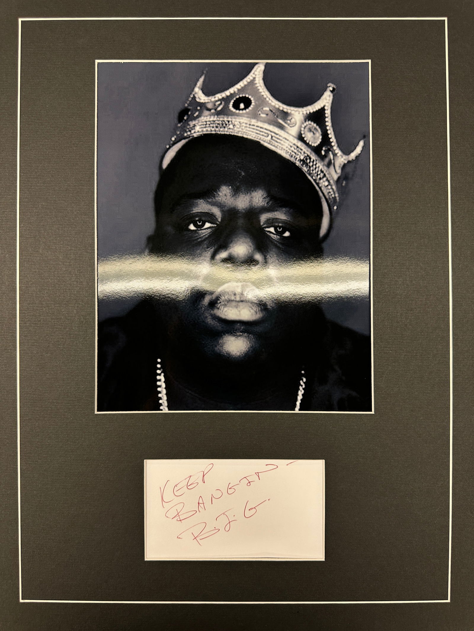 Notorious BIG Autographed Display (1 of 1)