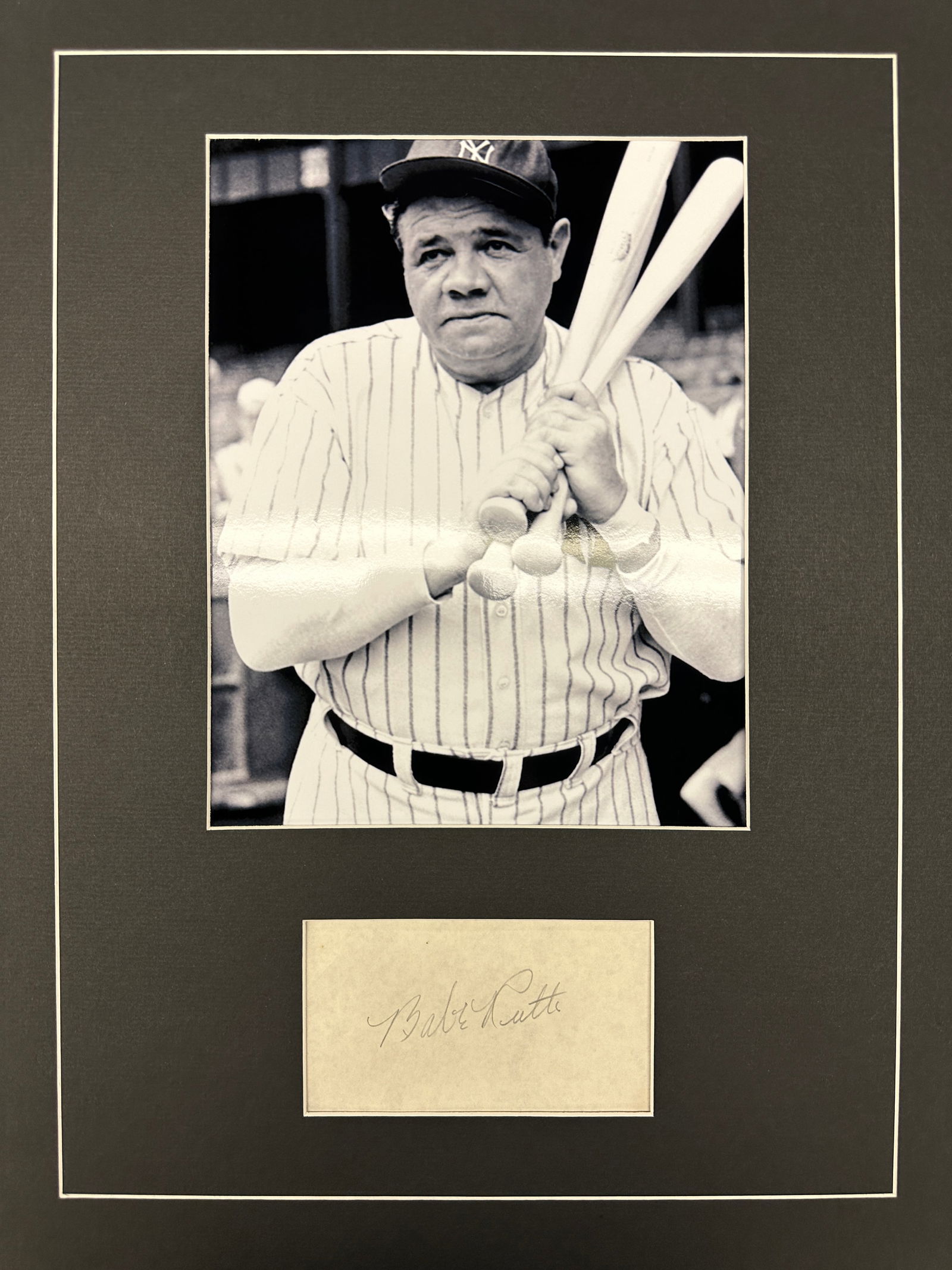 Babe Ruth Autographed Display (1 of 1)