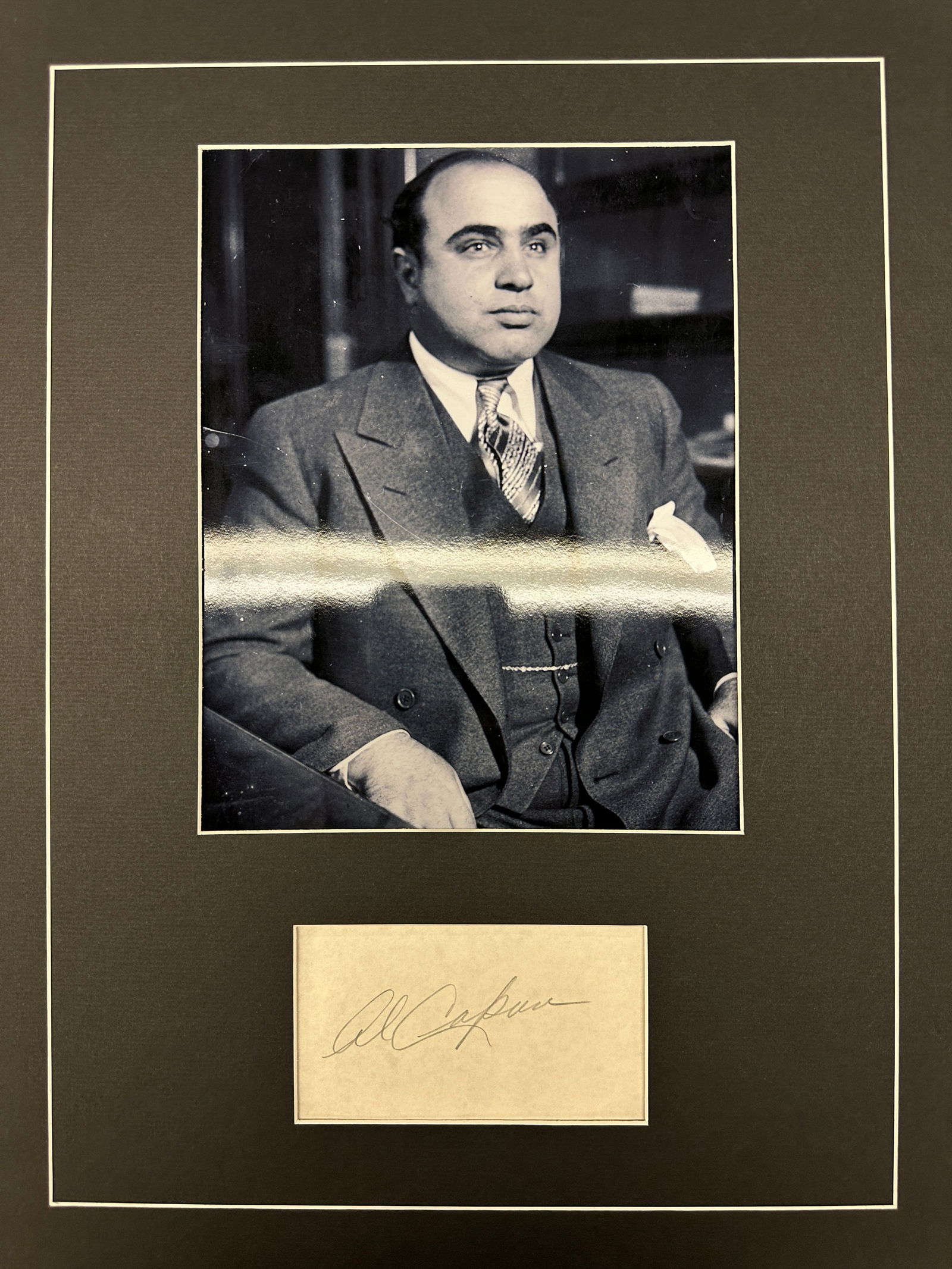 Al Capone Autographed Display (1 of 1)