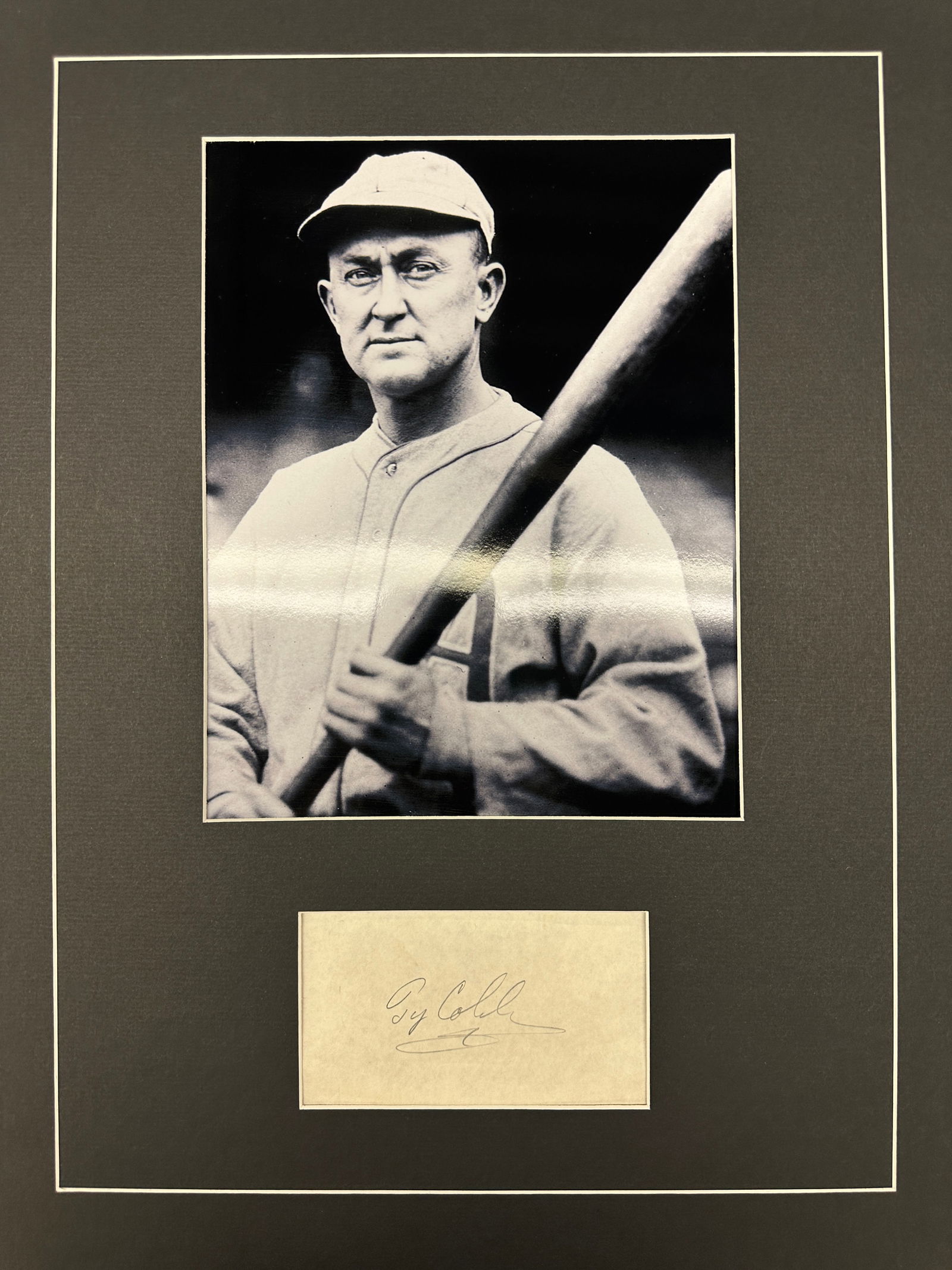 Ty Cobb Autographed Display (1 of 1)