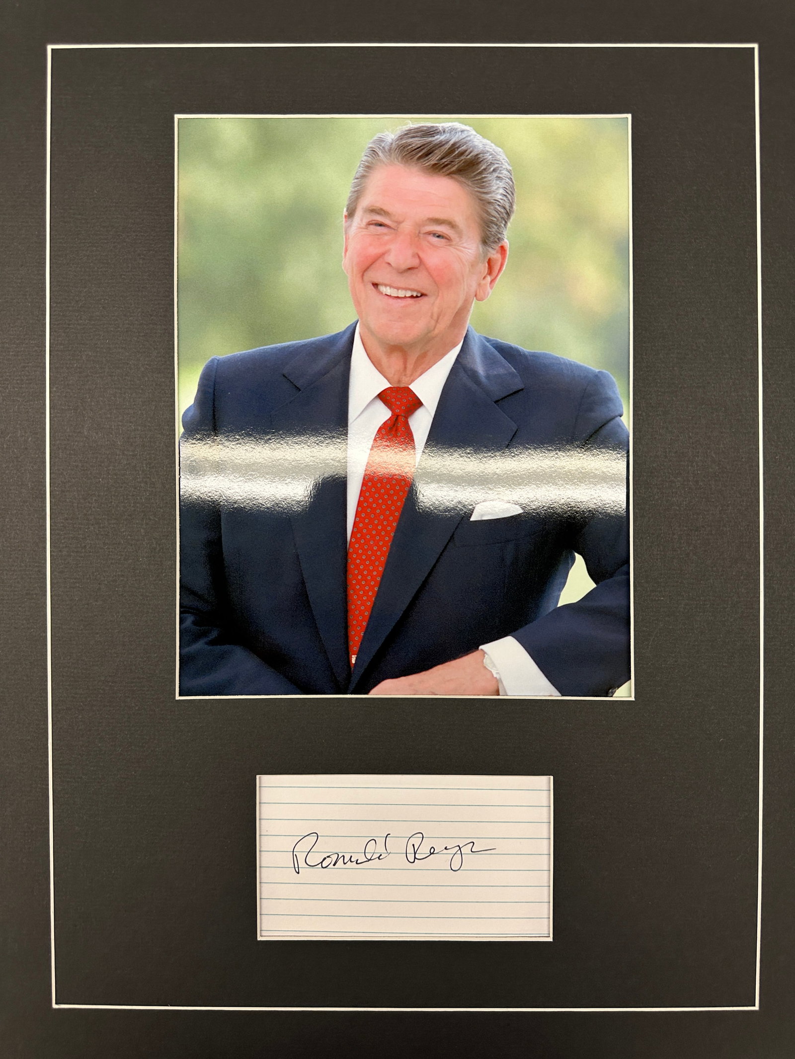 Ronald Reagan Autographed Display (1 of 1)