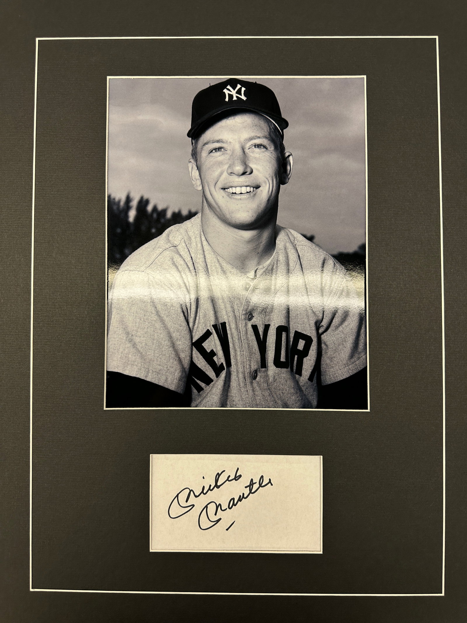 Mickey Mantle Autographed Display: Displays are not framed, and can be framed for a cost. Framed items will state they are framed in the name of the item. All signed items come with a COA. All items now come with a 3rd Party COA from P