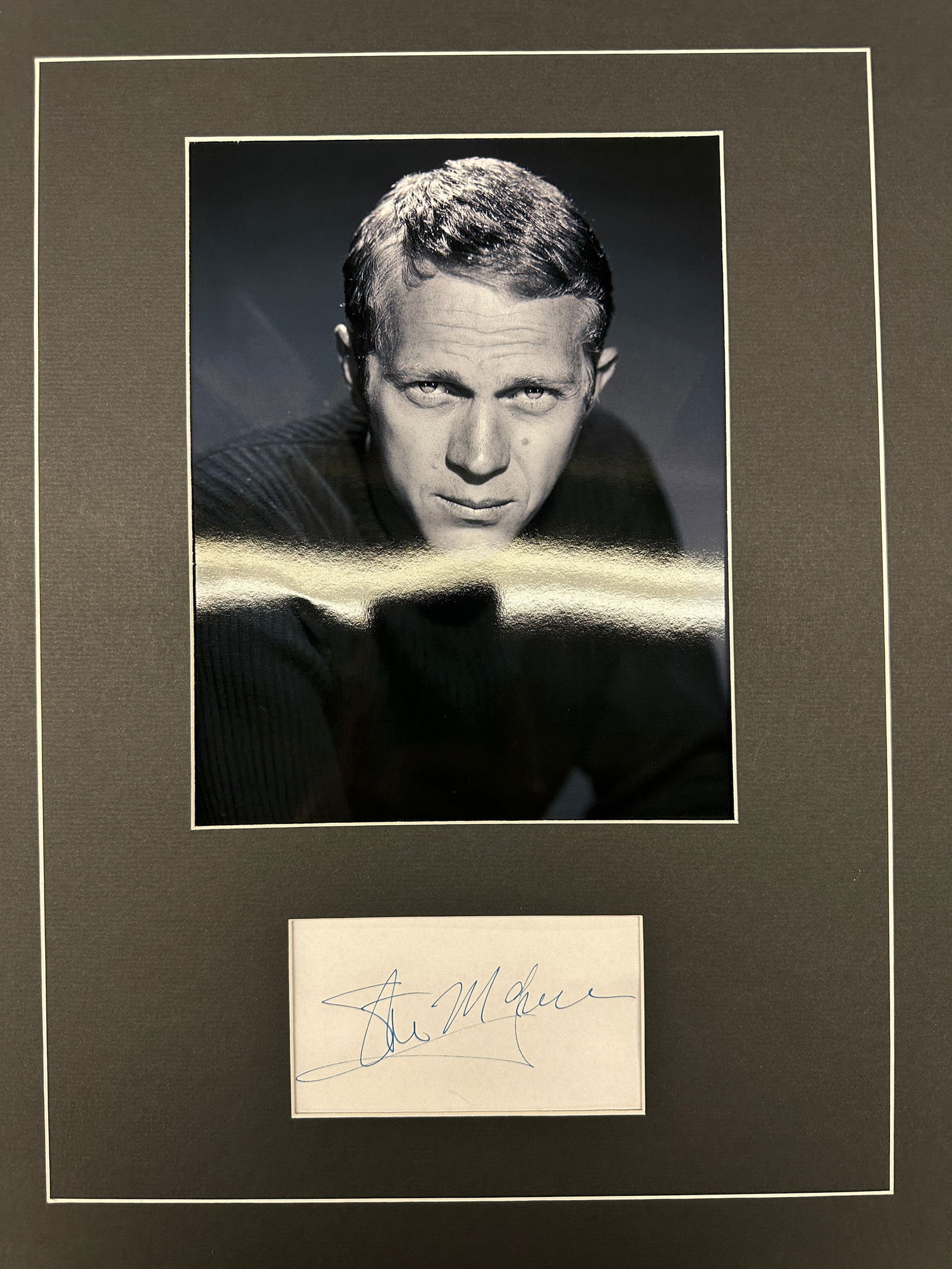 Steve McQueen Autographed Display (1 of 1)