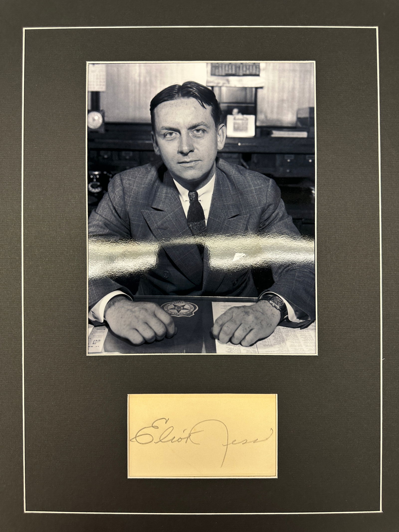 Eliot Ness Autographed Display (1 of 1)