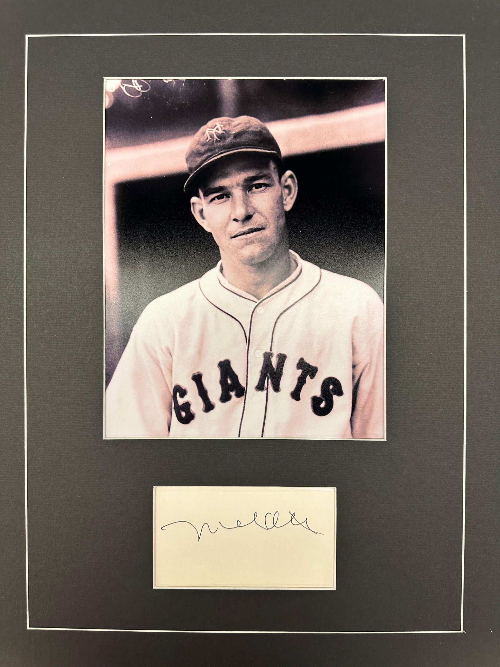 Mel Ott Autographed Display (1 of 1)