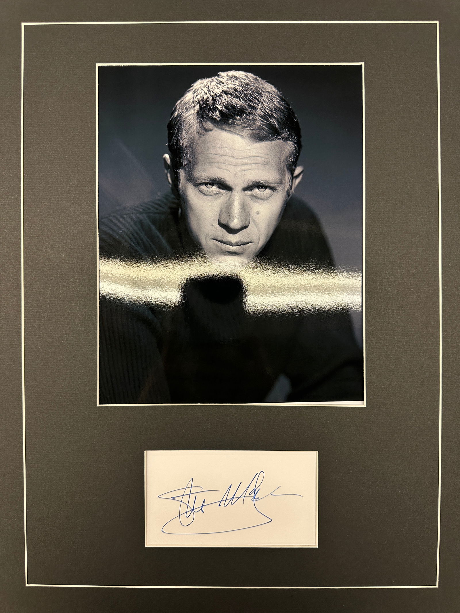 Steve McQueen Autographed Display (1 of 1)