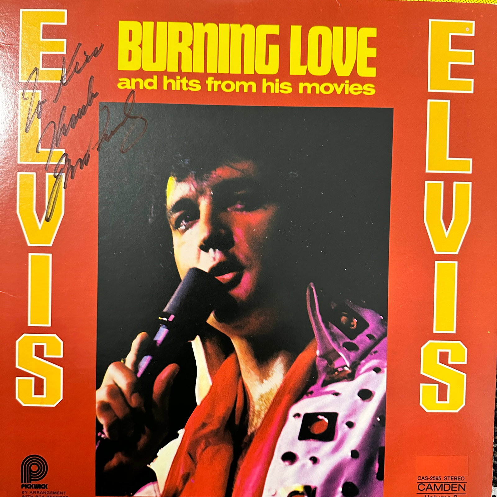 Elvis Presley Autographed Album: Displays are not framed, and can be framed for a cost. Framed items will state they are framed in the name of the item. All signed items come with a COA. All items now come with a 3rd Party COA from P