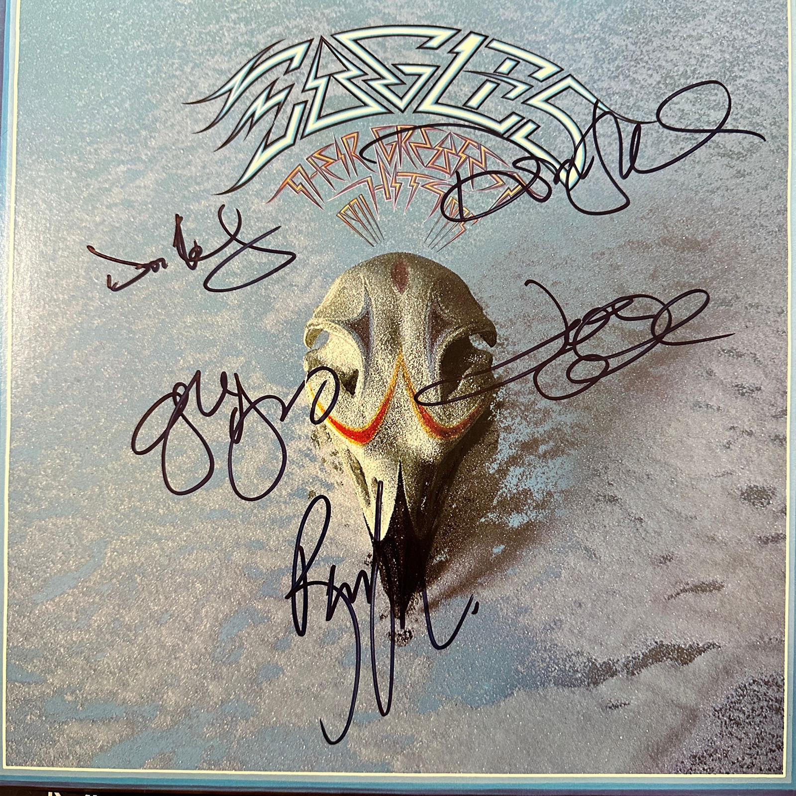 The EAGLES Autographed ALBUM RANDY JOE GLENN DON DON (1 of 1)