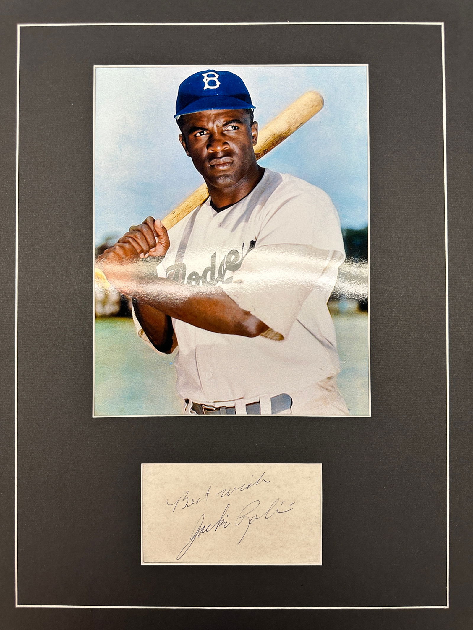 Jackie Robinson Autograph Display (1 of 1)