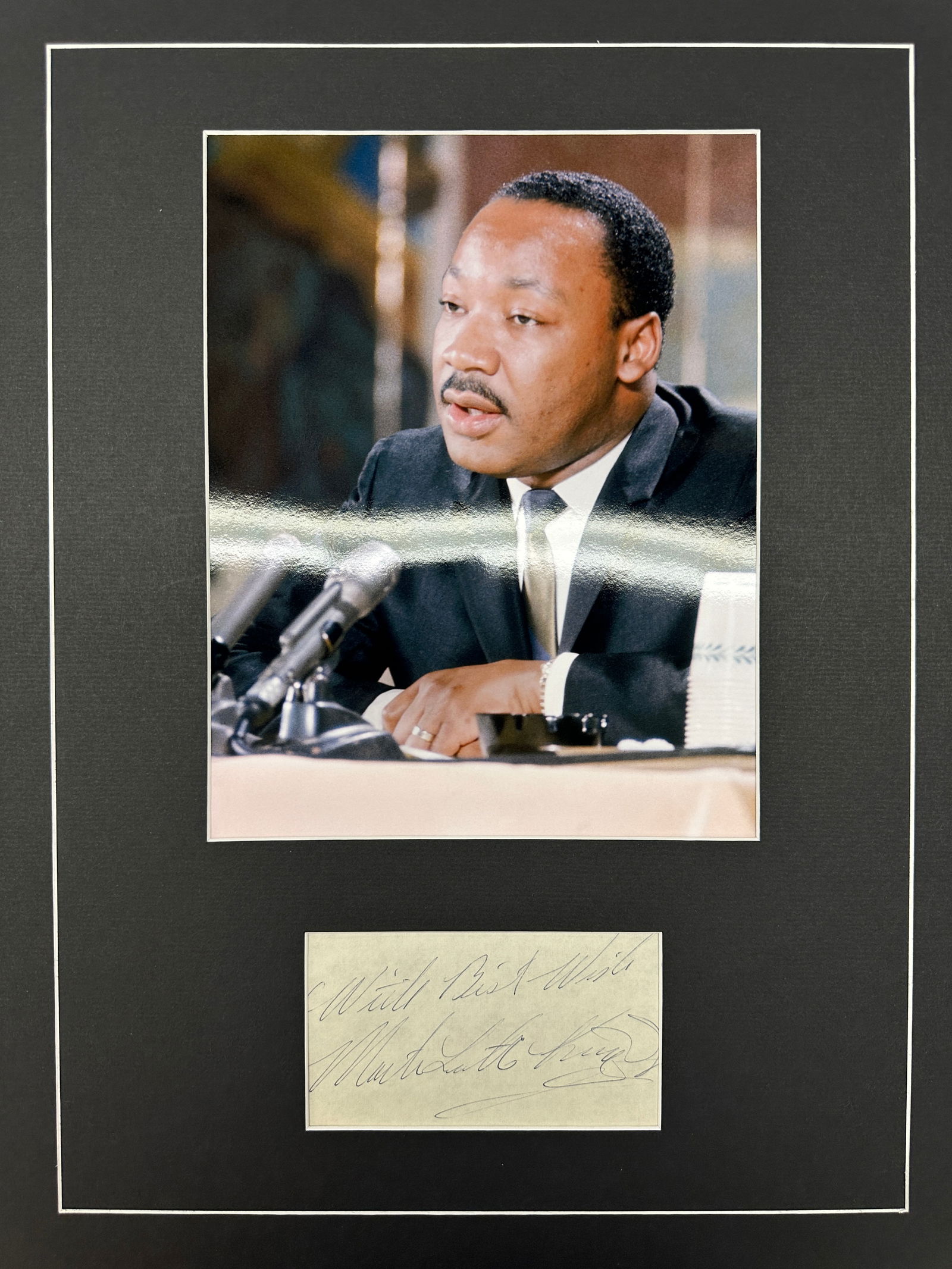 Martin Luther King Jr Autograph Display (1 of 1)