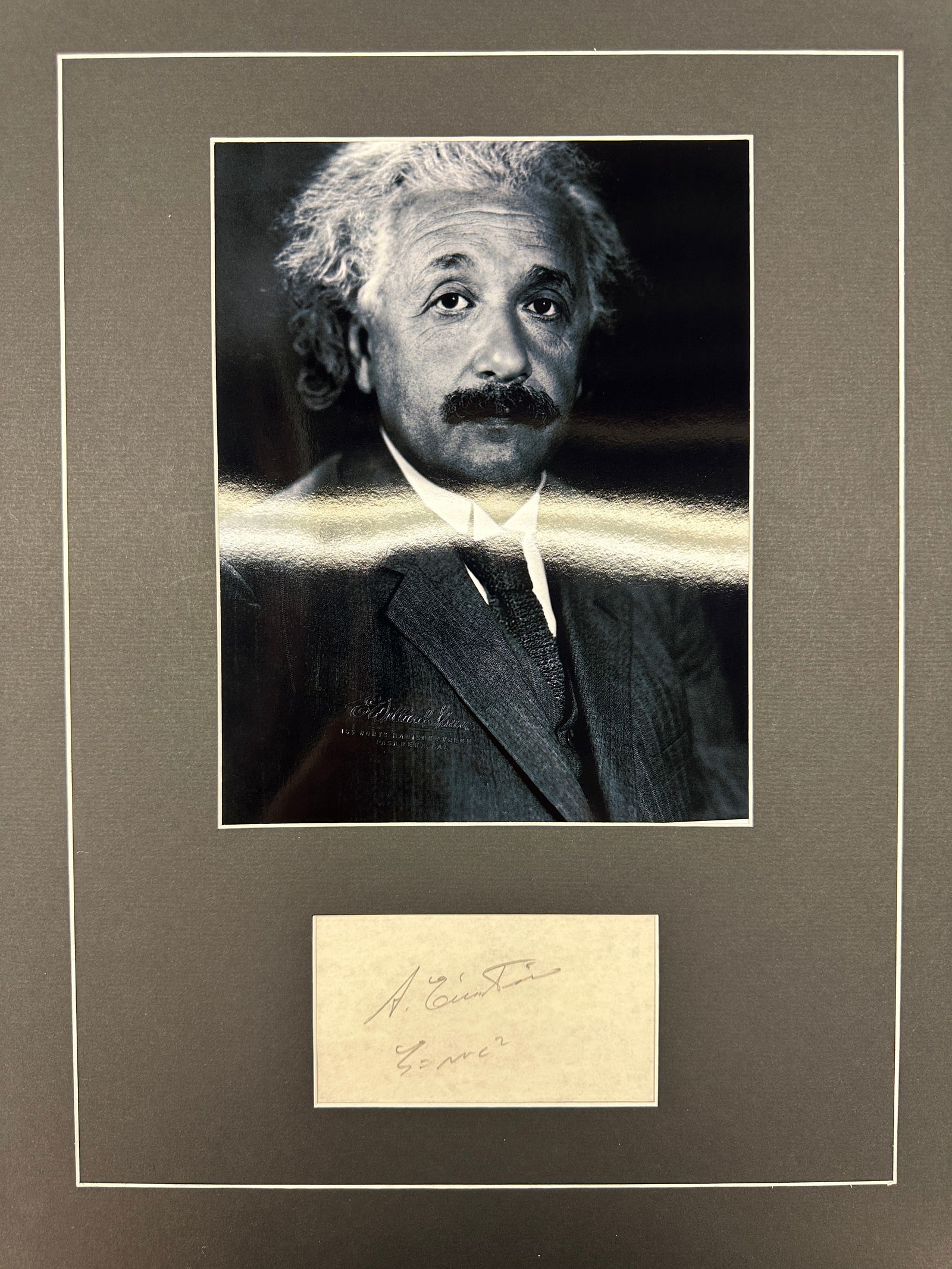 Albert Einstein Autograph Display (1 of 1)