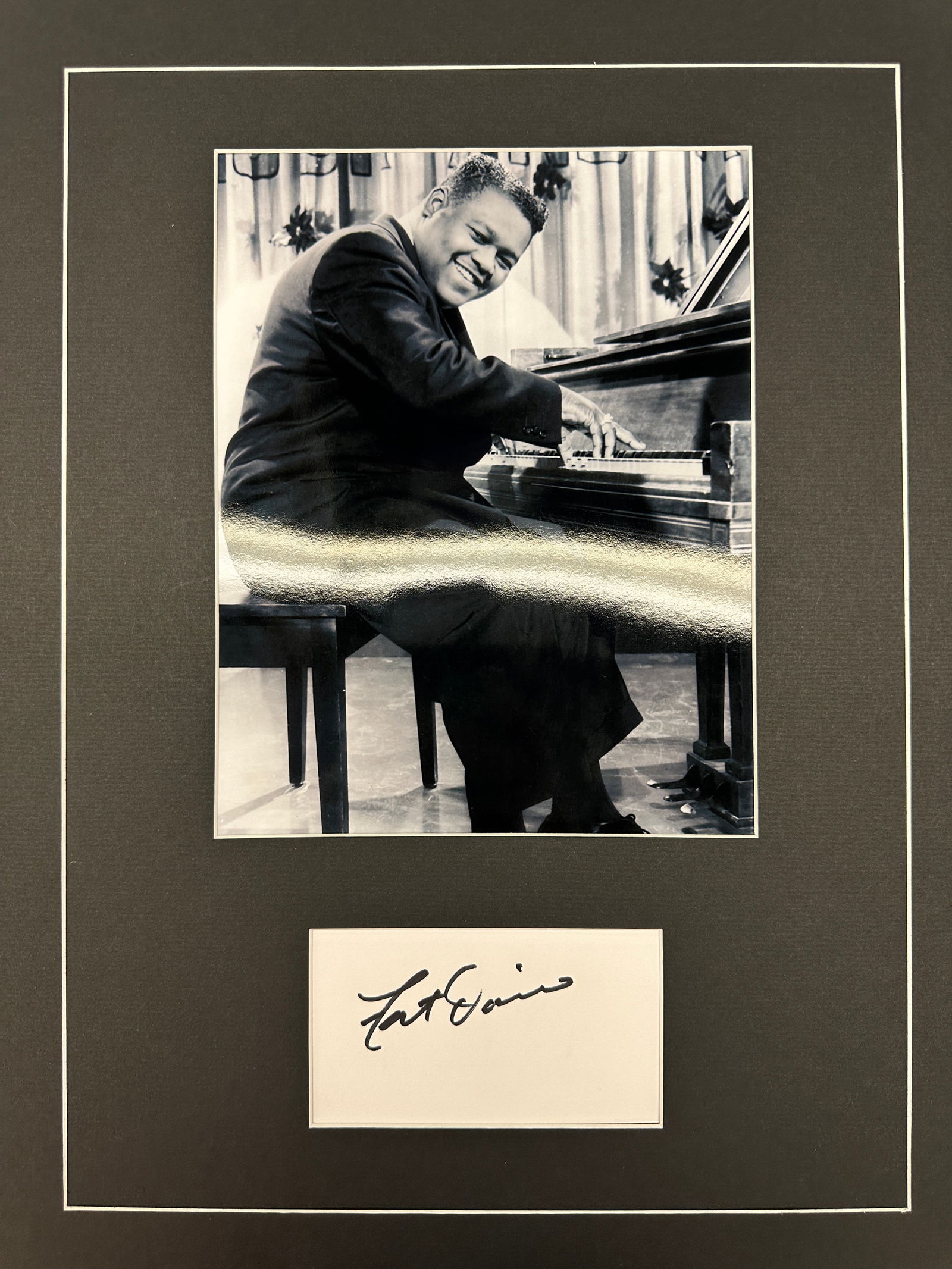 Fats Domino Autograph Display (1 of 1)