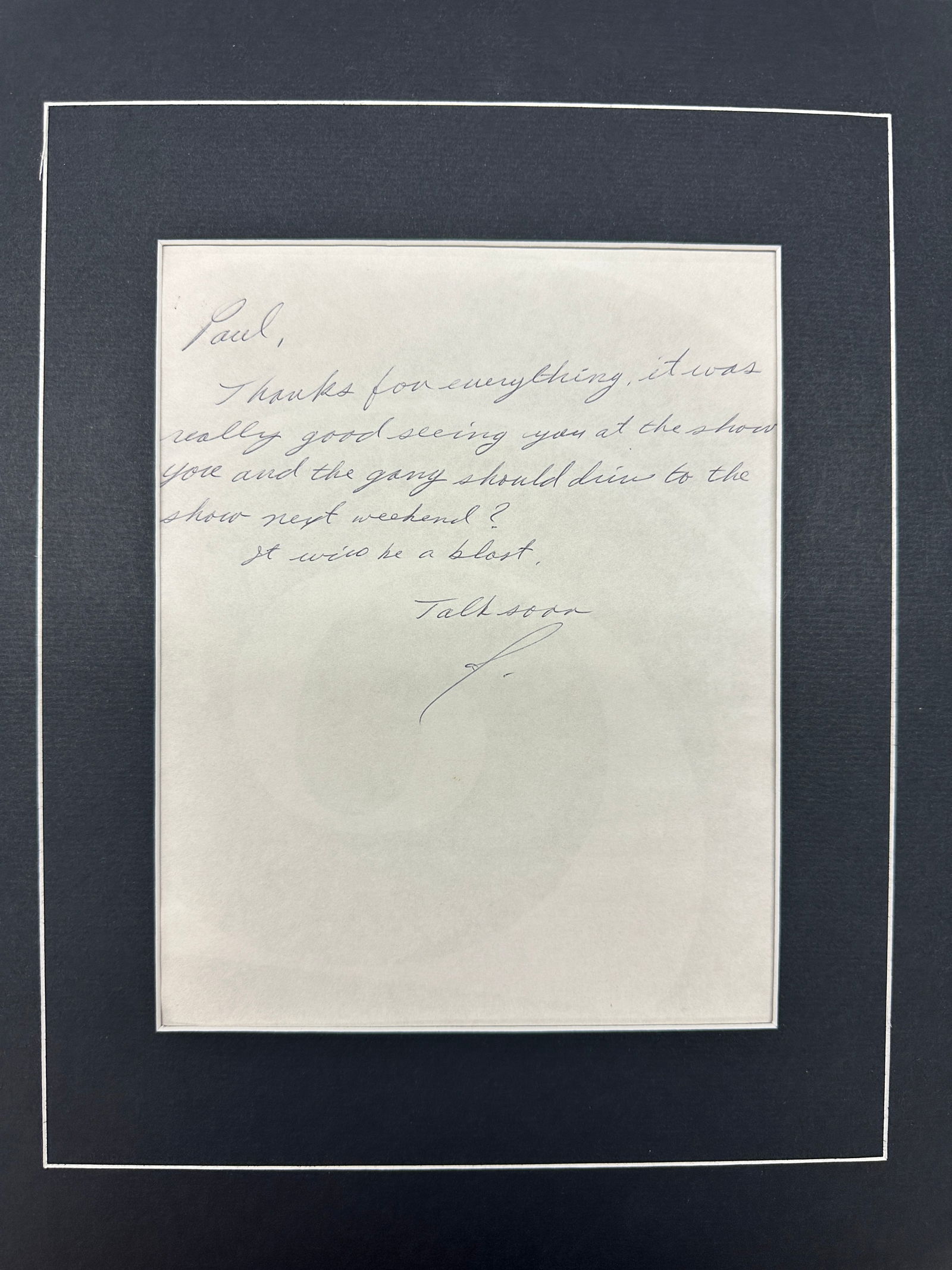 Janis Joplin Handwritten Sketch (1 of 1)