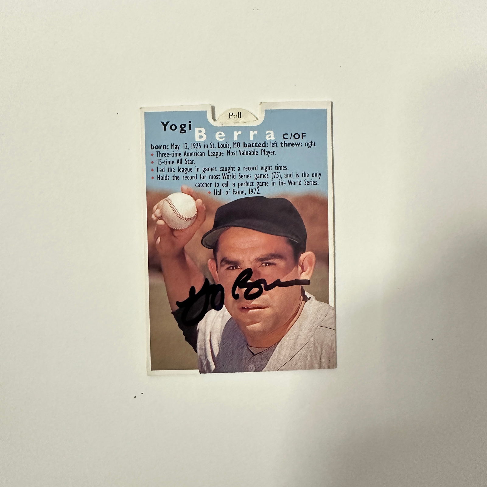 Yogi Berra Autographed CARD (1 of 1)