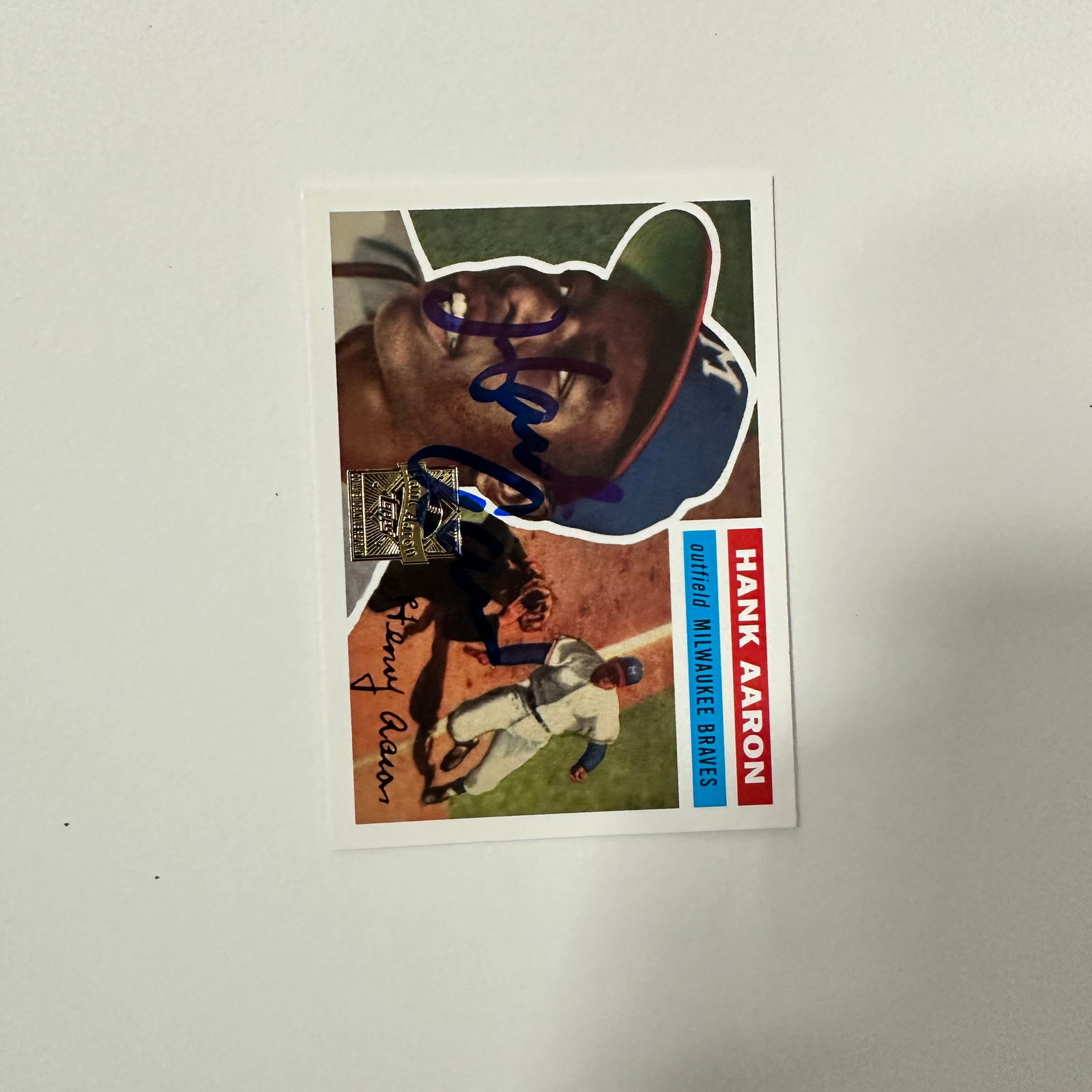 Hank Aaron Autographed Card (1 of 1)